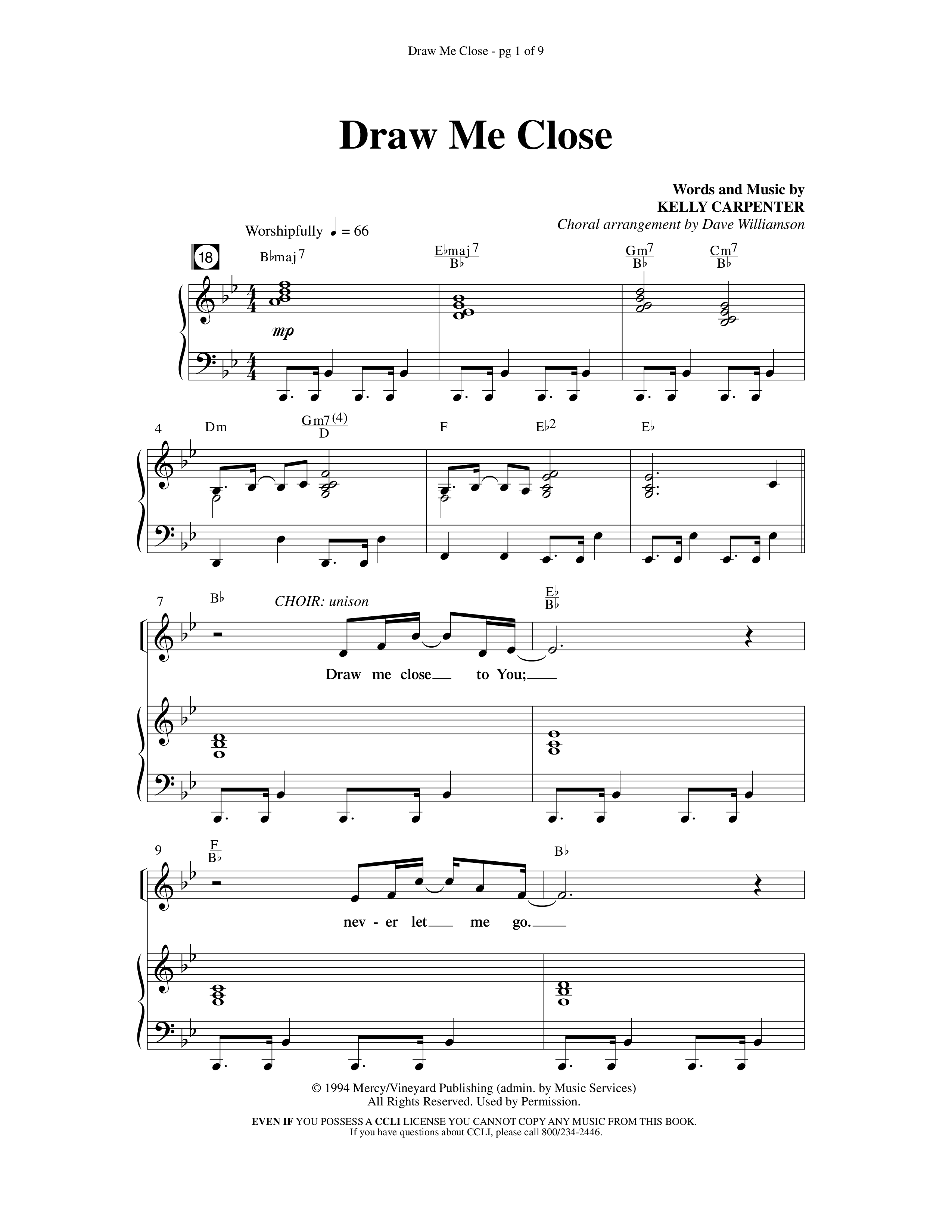 Blessing Honor And Praise (14 Song Choral Collection) Song 4 (Piano SATB) (Arr. Dave Williamson)