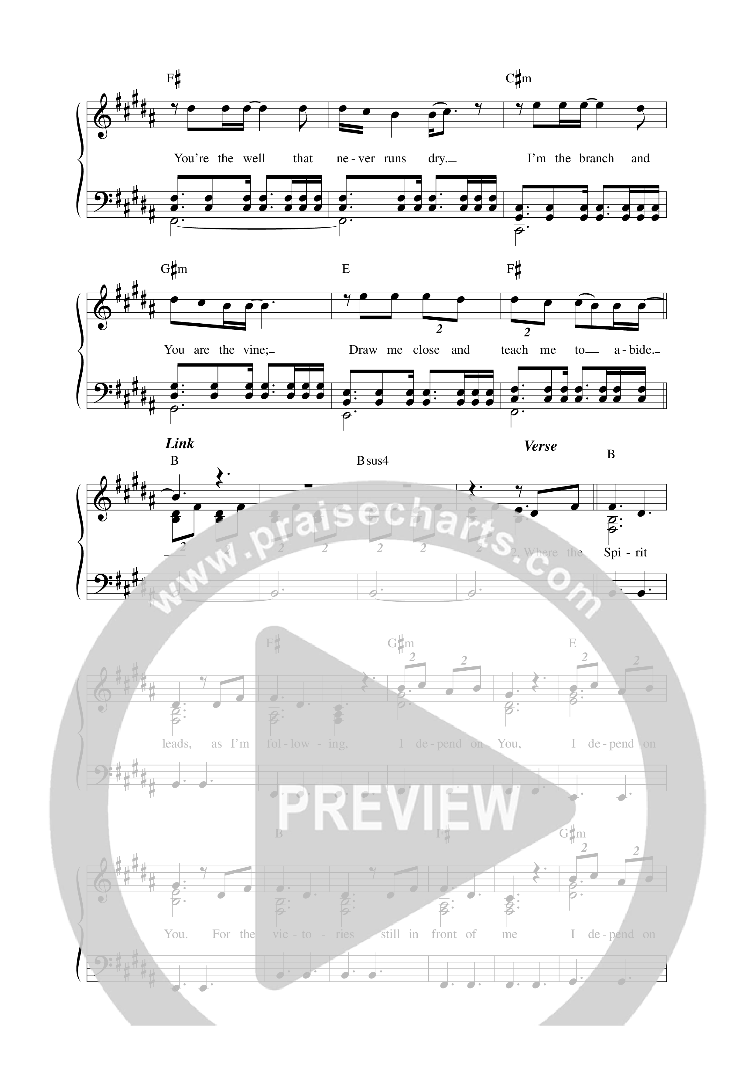 Abide / Gratitude Lead Sheet Melody (Aaron Williams / Integrity Worship)