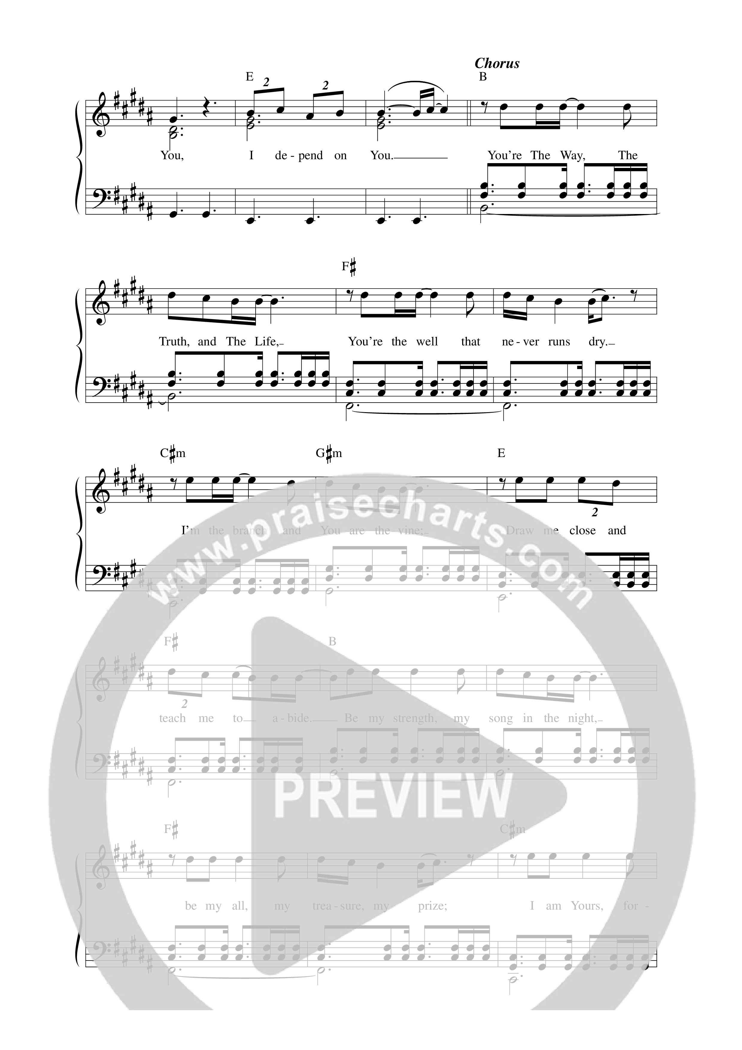 Abide / Gratitude Lead Sheet Melody (Aaron Williams / Integrity Worship)