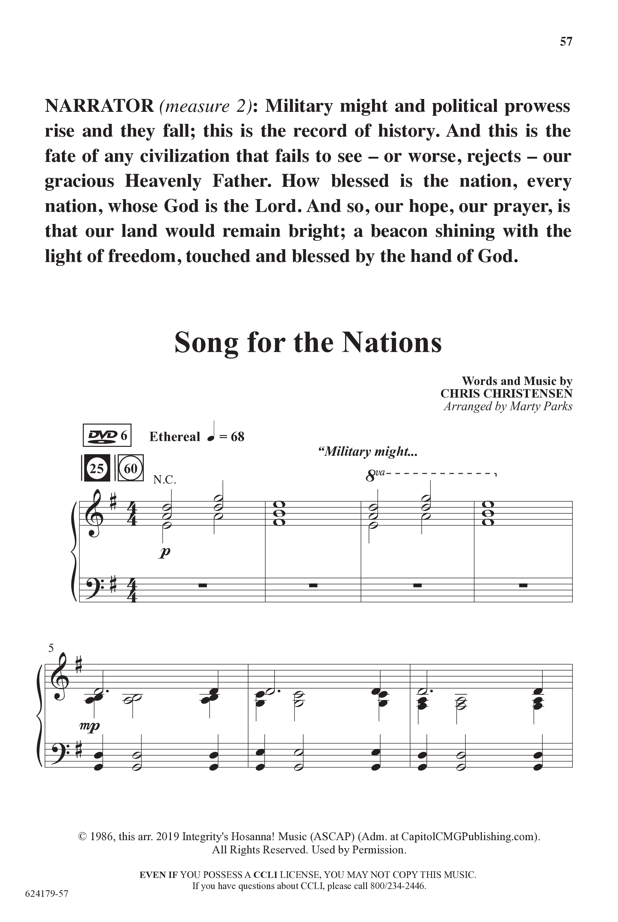 A Shining Light (7 Song Choral Collection) Song 6 (Piano SATB) (Arr. Marty Parks)