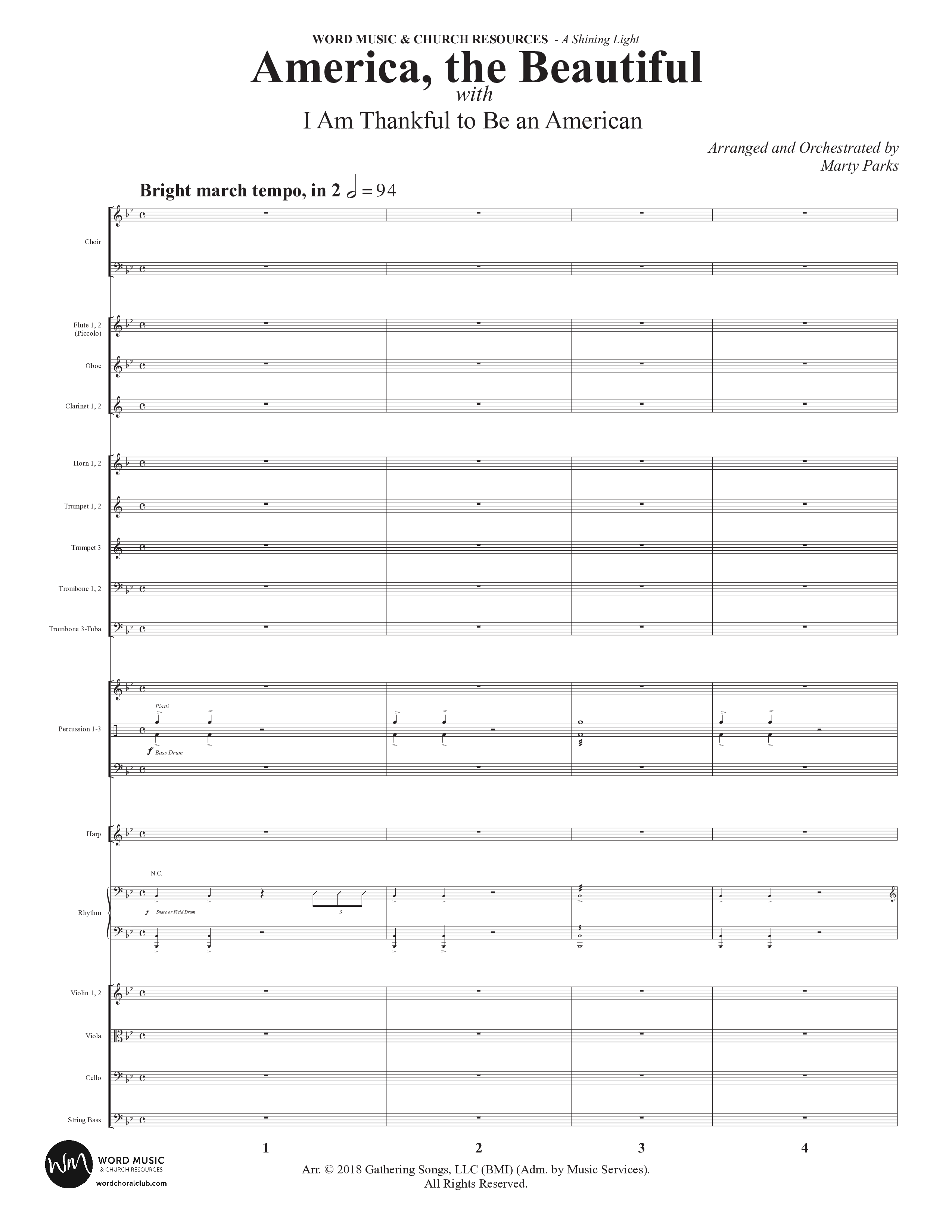 A Shining Light (7 Song Choral Collection) Song 7 (Orchestration) (Arr. Marty Parks)