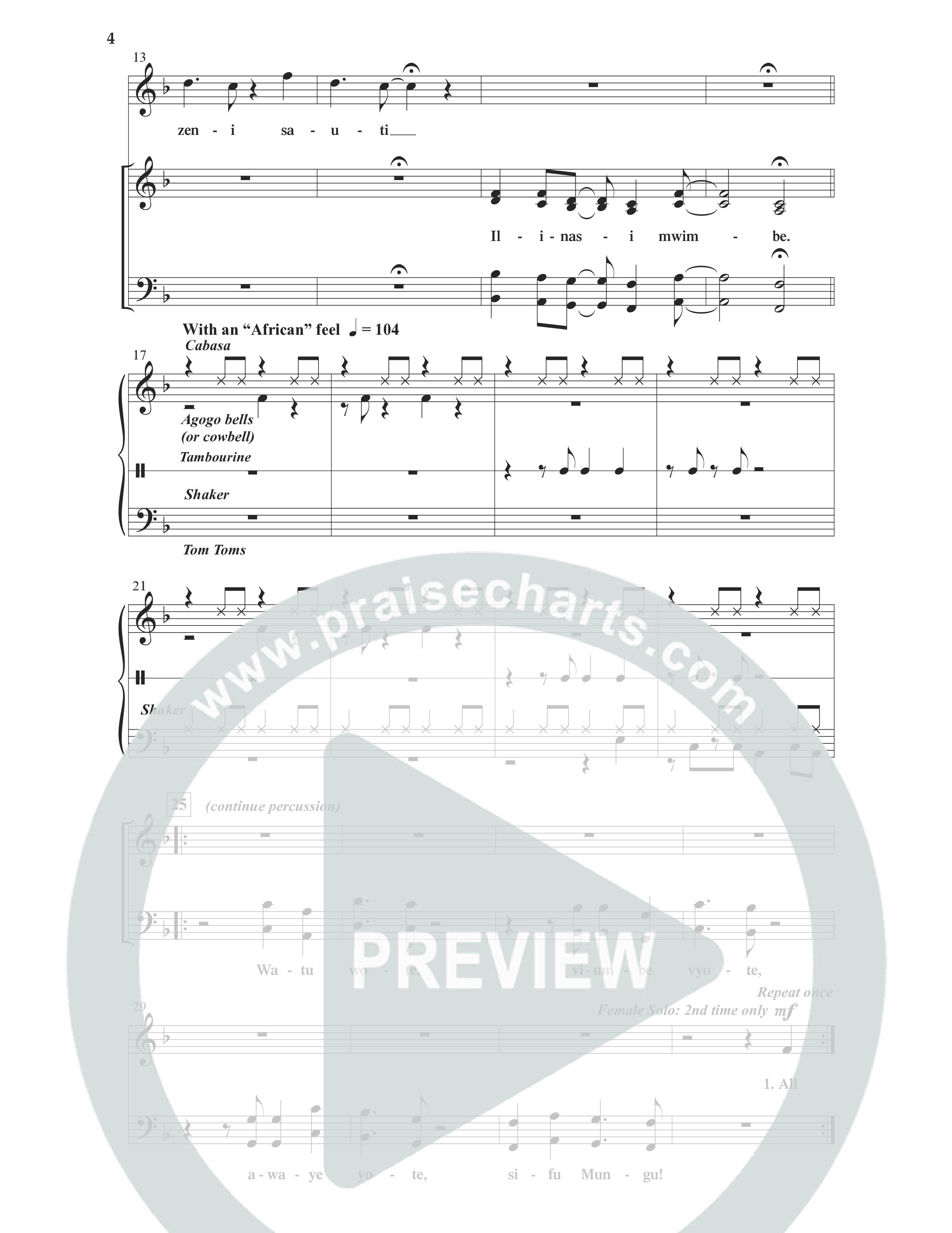 O Sifuni Mungu (Choral Anthem SATB) Anthem (SATB/Piano) (Word Music Choral / David Maddux)