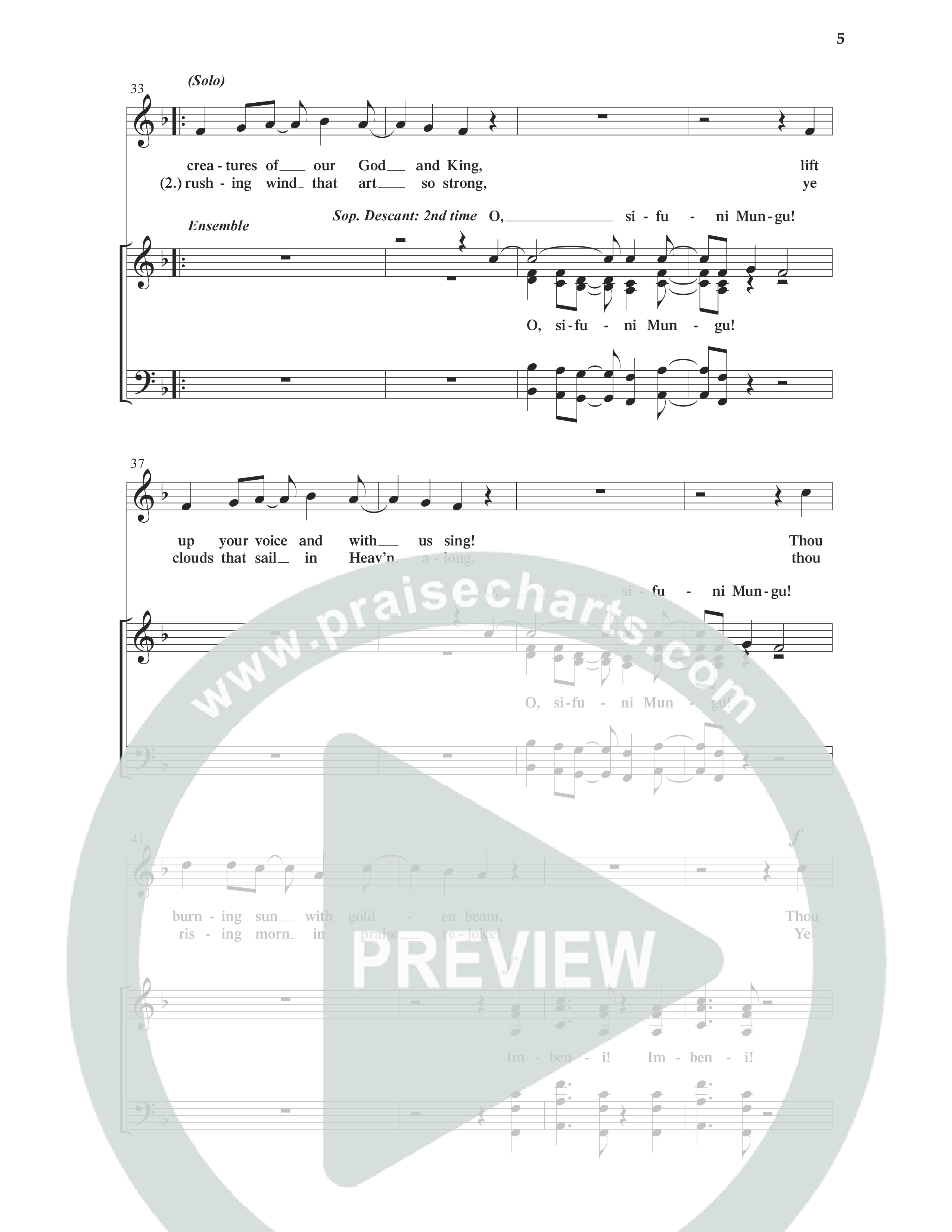 O Sifuni Mungu (Choral Anthem SATB) Anthem (SATB/Piano) (Word Music Choral / David Maddux)