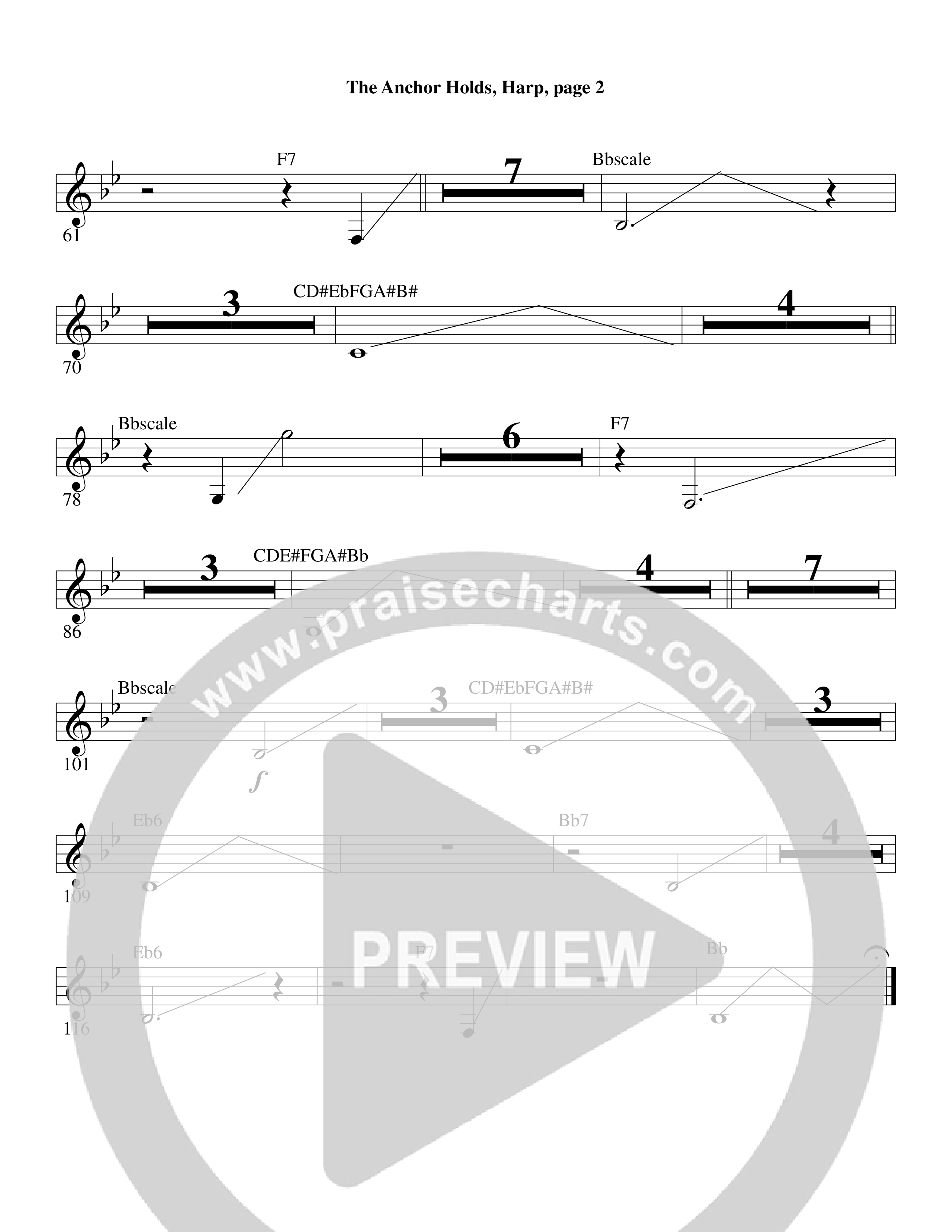 The Anchor Holds (Choral Anthem SATB) Harp (Word Music Choral / Arr. David Clydesdale)
