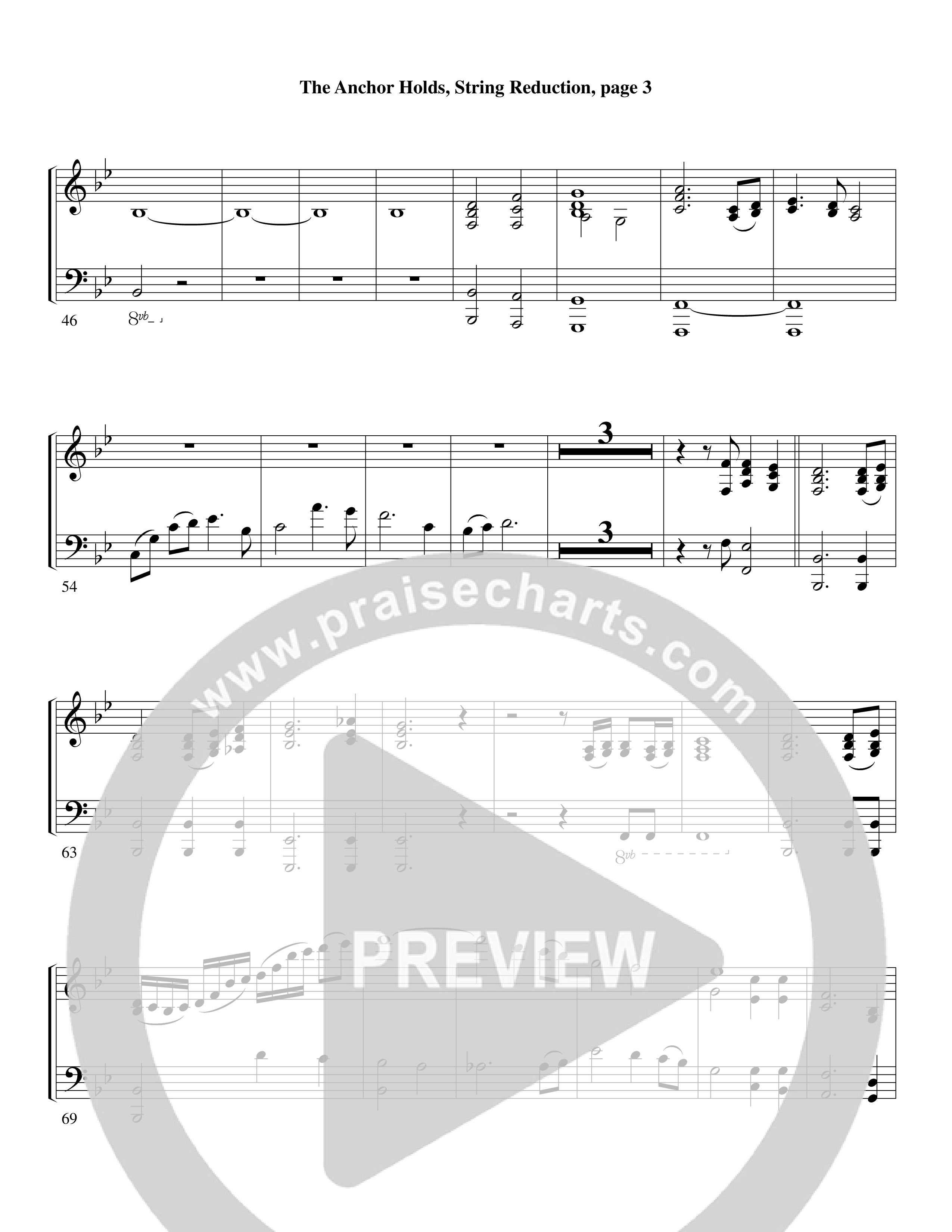 The Anchor Holds (Choral Anthem SATB) String Reduction (Word Music Choral / Arr. David Clydesdale)