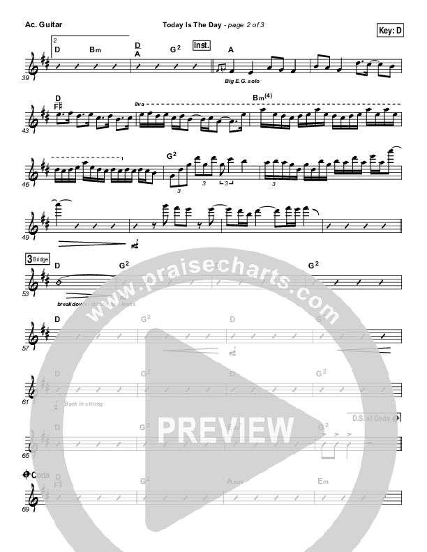 Today Is The Day Acoustic Guitar (Lincoln Brewster)