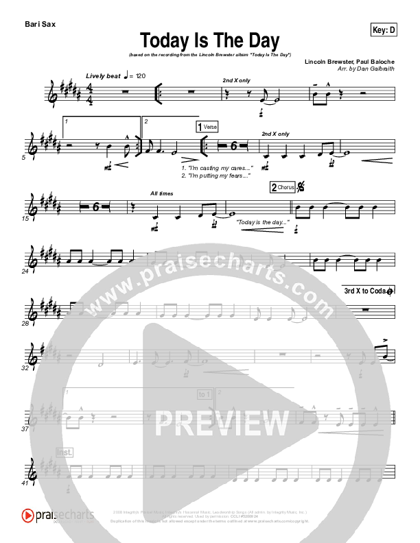 Today Is The Day Bari Sax (Lincoln Brewster)