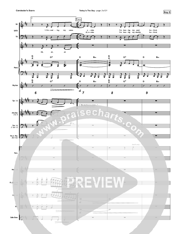 Today Is The Day Conductor's Score (Lincoln Brewster)