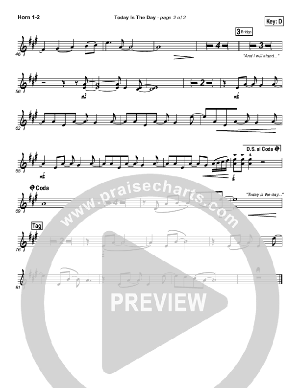 Today Is The Day French Horn 1/2 (Lincoln Brewster)