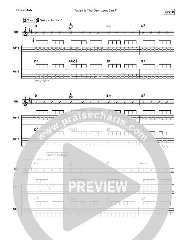 Today Is The Day Guitar Tab (Lincoln Brewster)