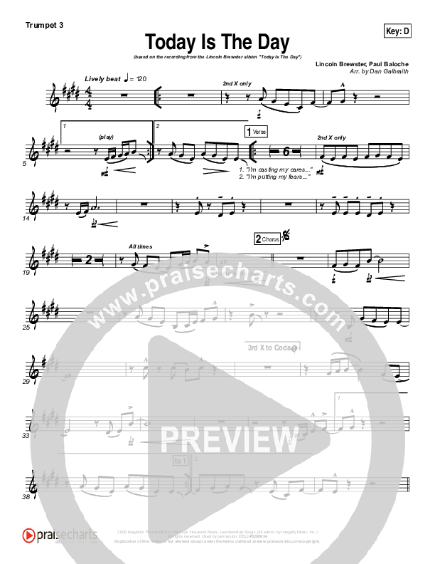 Today Is The Day Trumpet 3 (Lincoln Brewster)