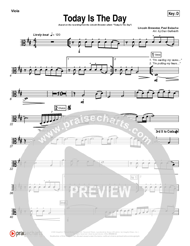 Today Is The Day Viola (Lincoln Brewster)