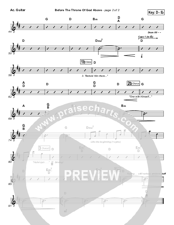 Before The Throne Of God Above Acoustic Guitar (Promise Keepers)