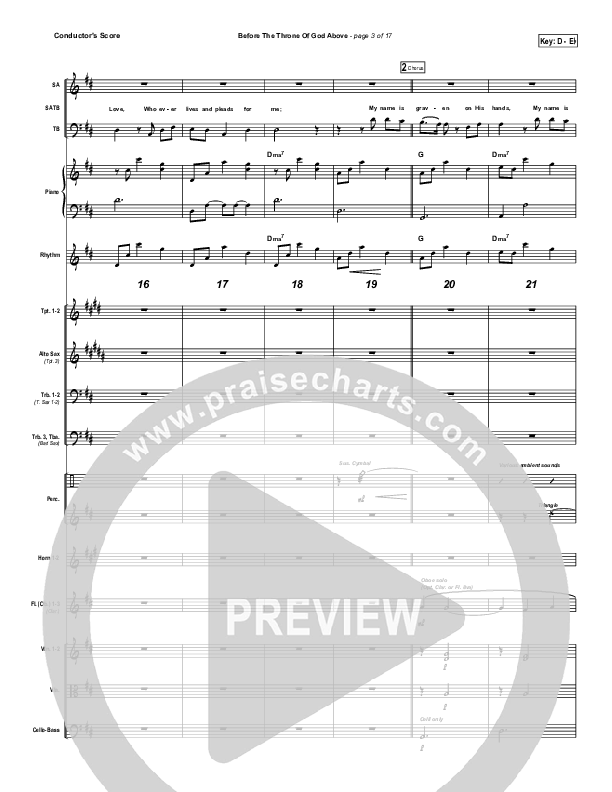 Before The Throne Of God Above Conductor's Score (Promise Keepers)