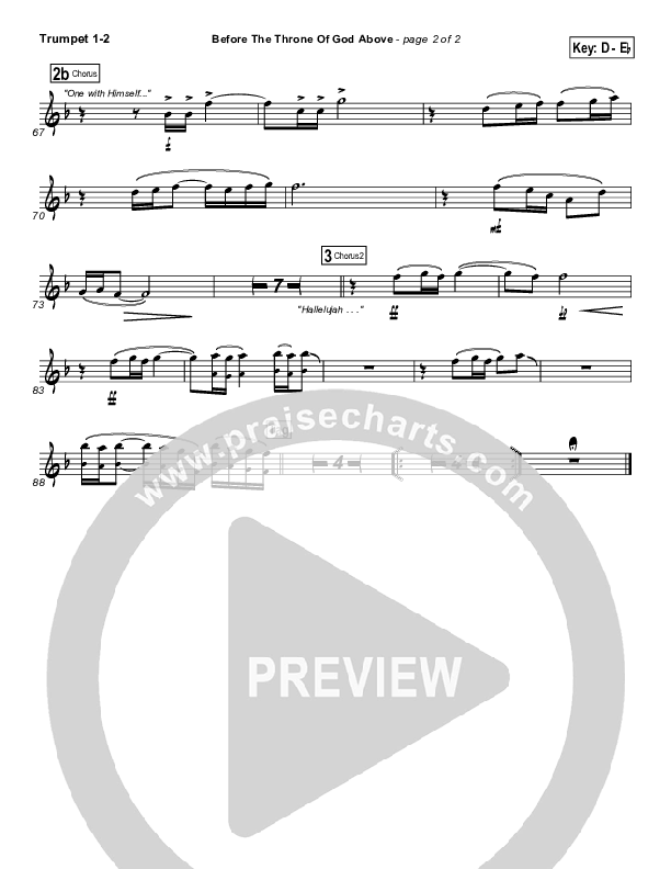 Before The Throne Of God Above Trumpet 1,2 (Promise Keepers)