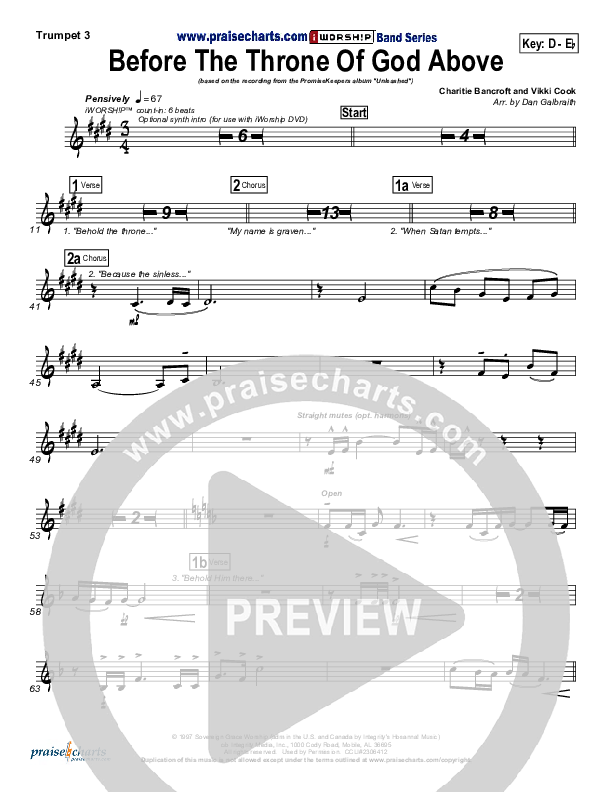 Before The Throne Of God Above Trumpet 3 (Promise Keepers)