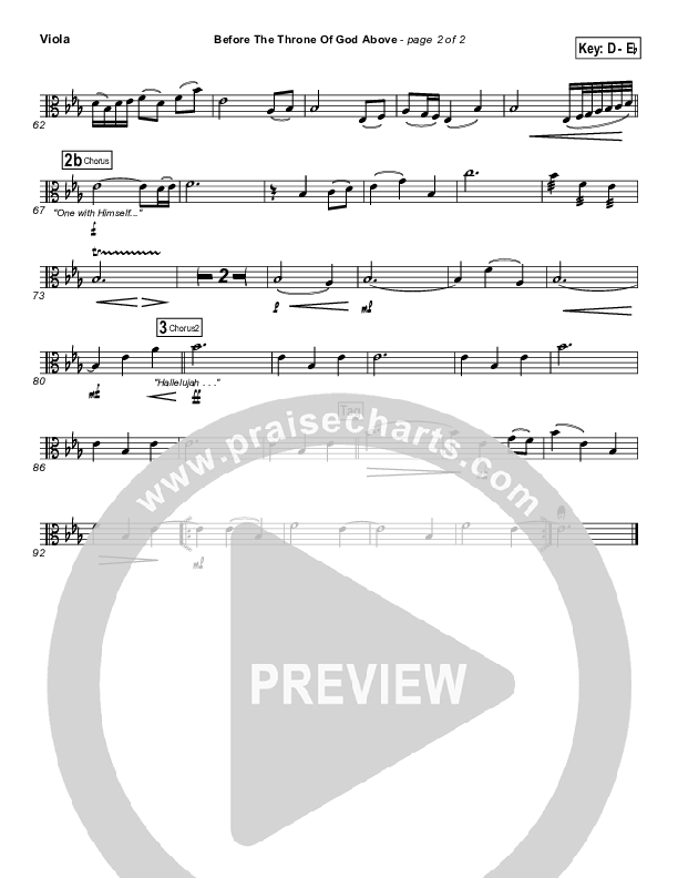 Before The Throne Of God Above Viola (Promise Keepers)