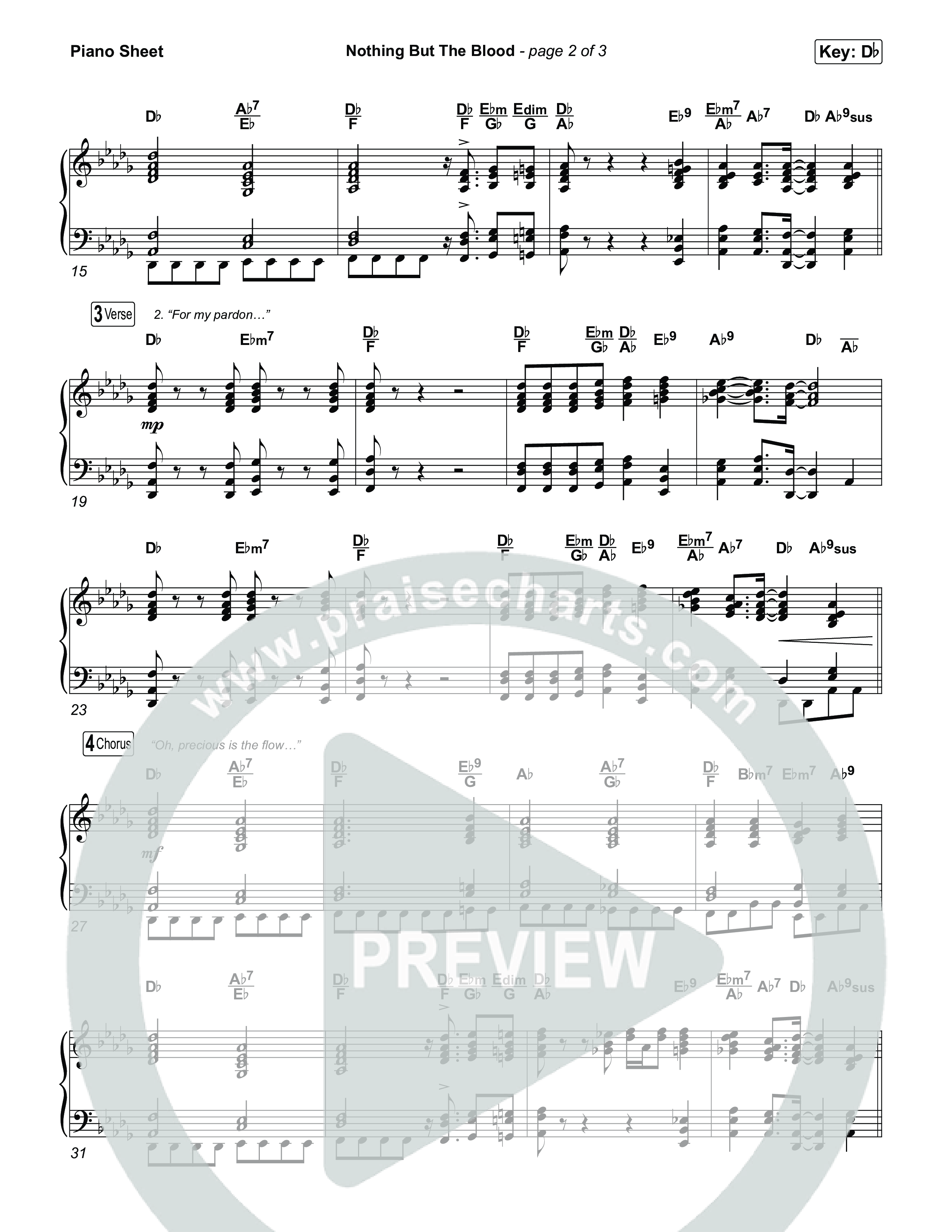 Nothing But The Blood Piano Sheet (CeCe Winans)