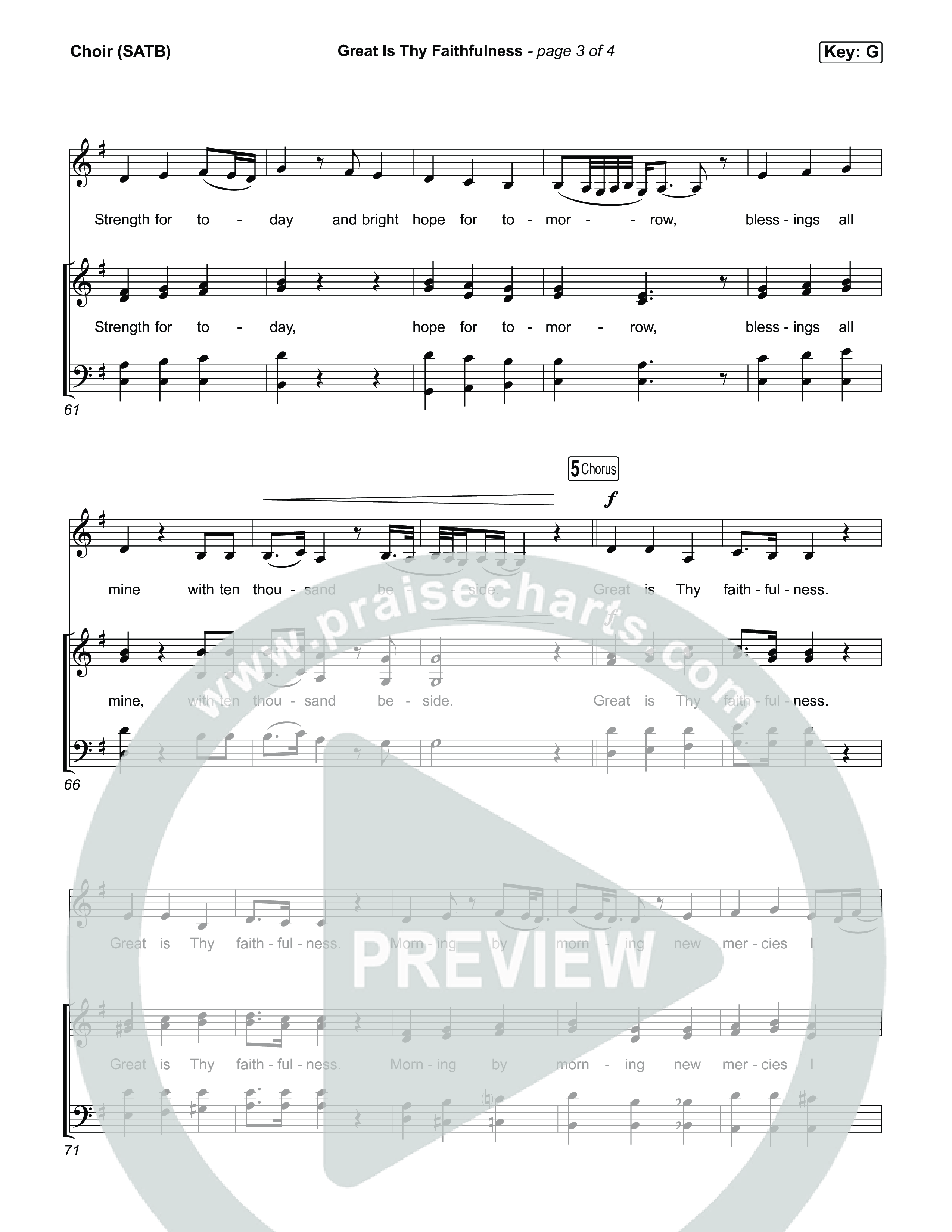 Great Is Thy Faithfulness Choir Sheet (SATB) (CeCe Winans)