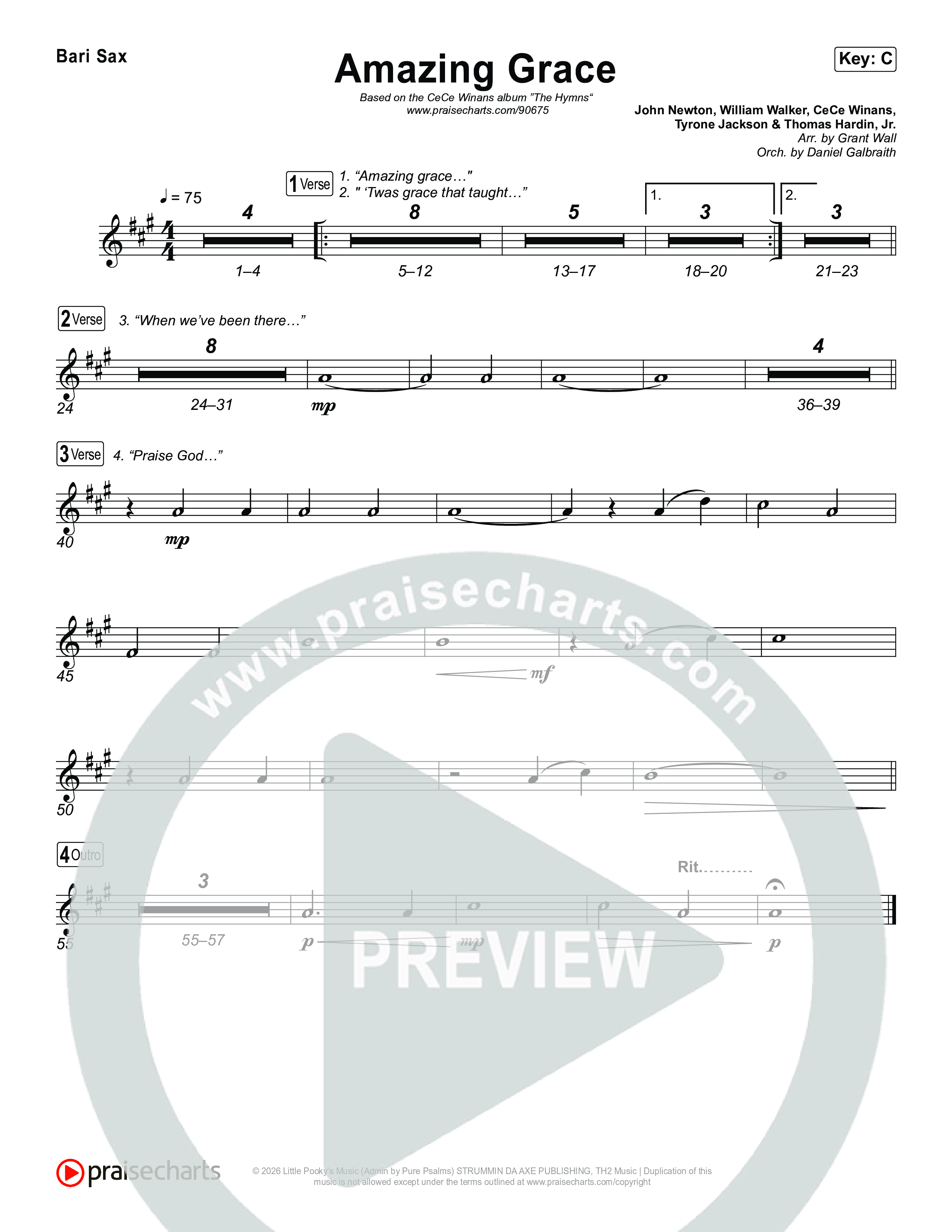 Amazing Grace Sax Pack (CeCe Winans)