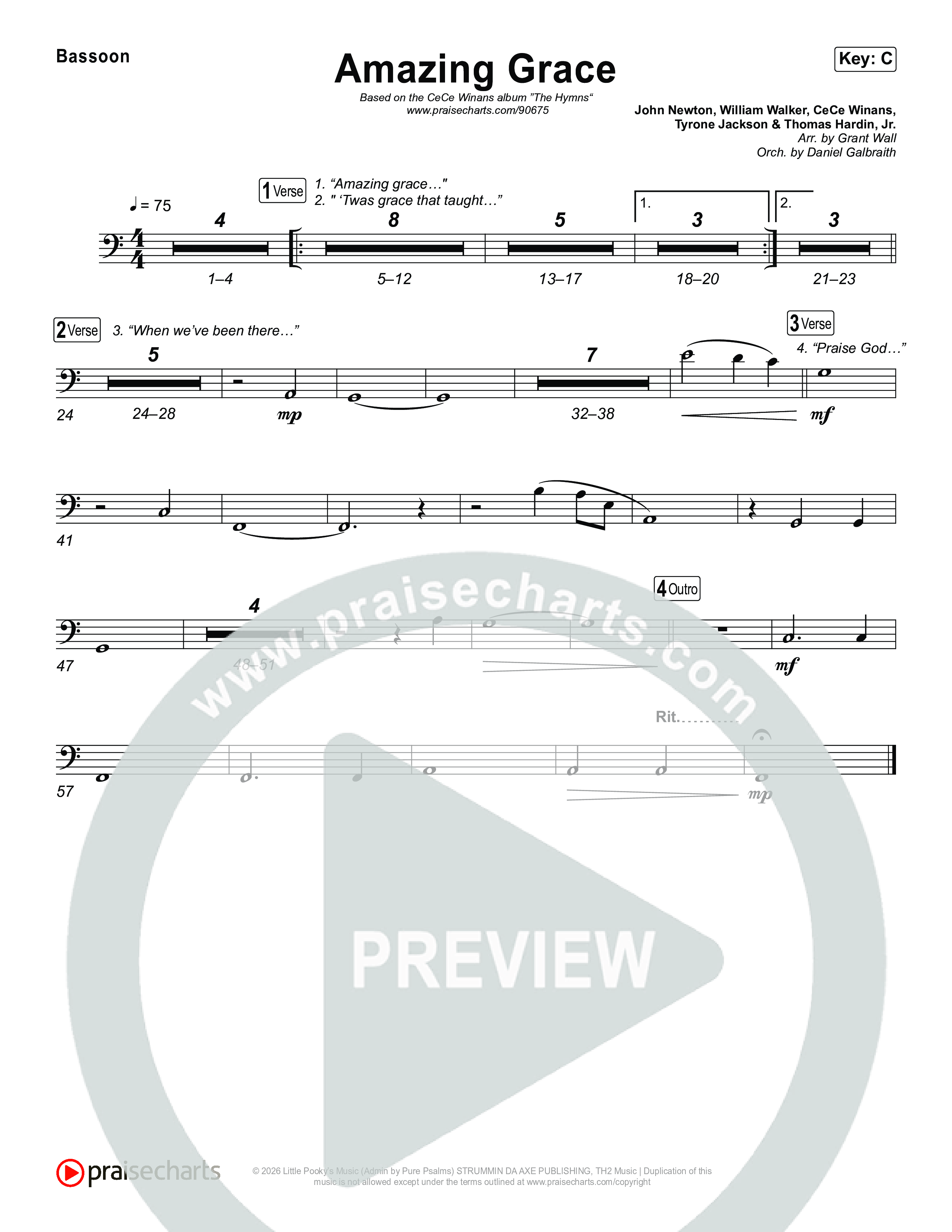 Amazing Grace Bassoon (CeCe Winans)