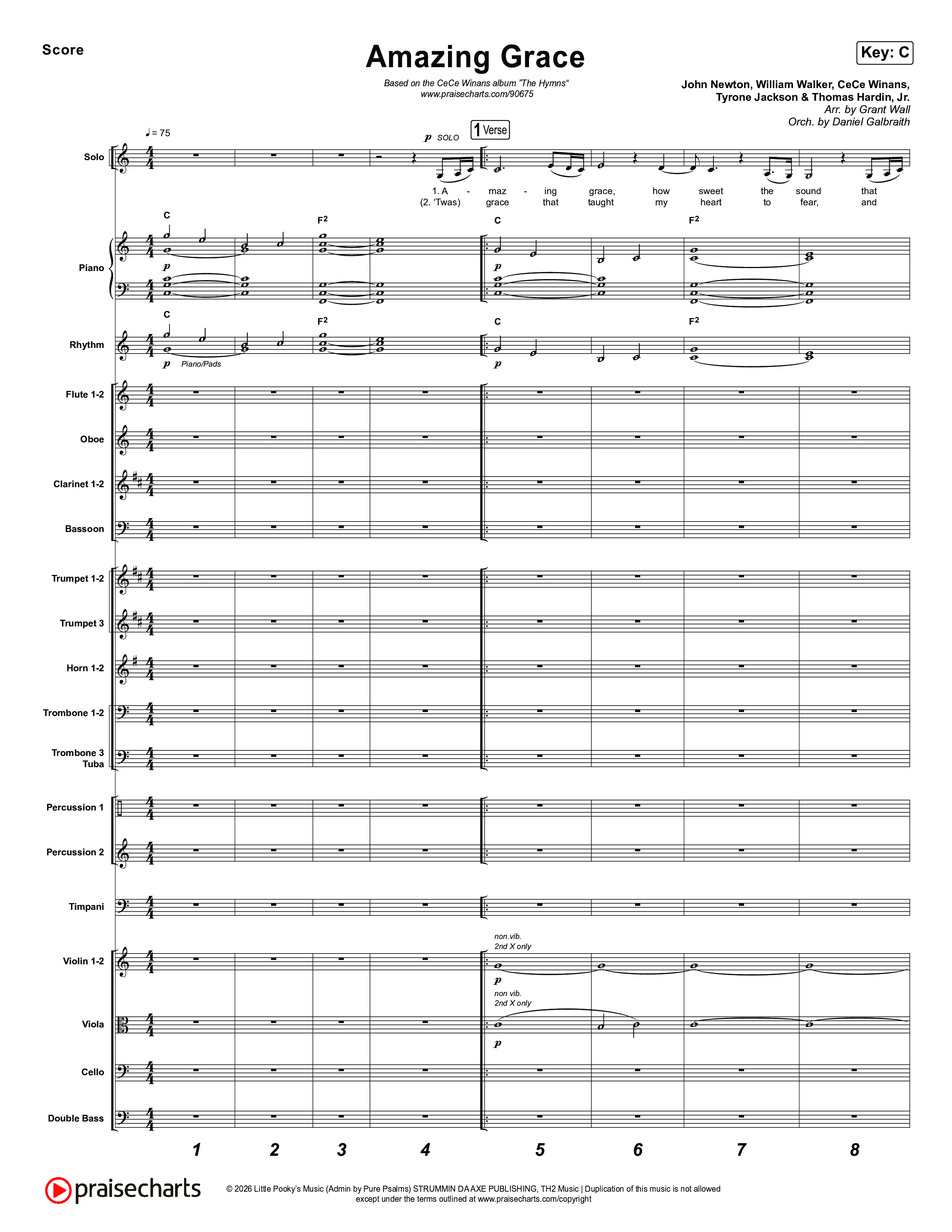 Amazing Grace Orchestration (CeCe Winans)