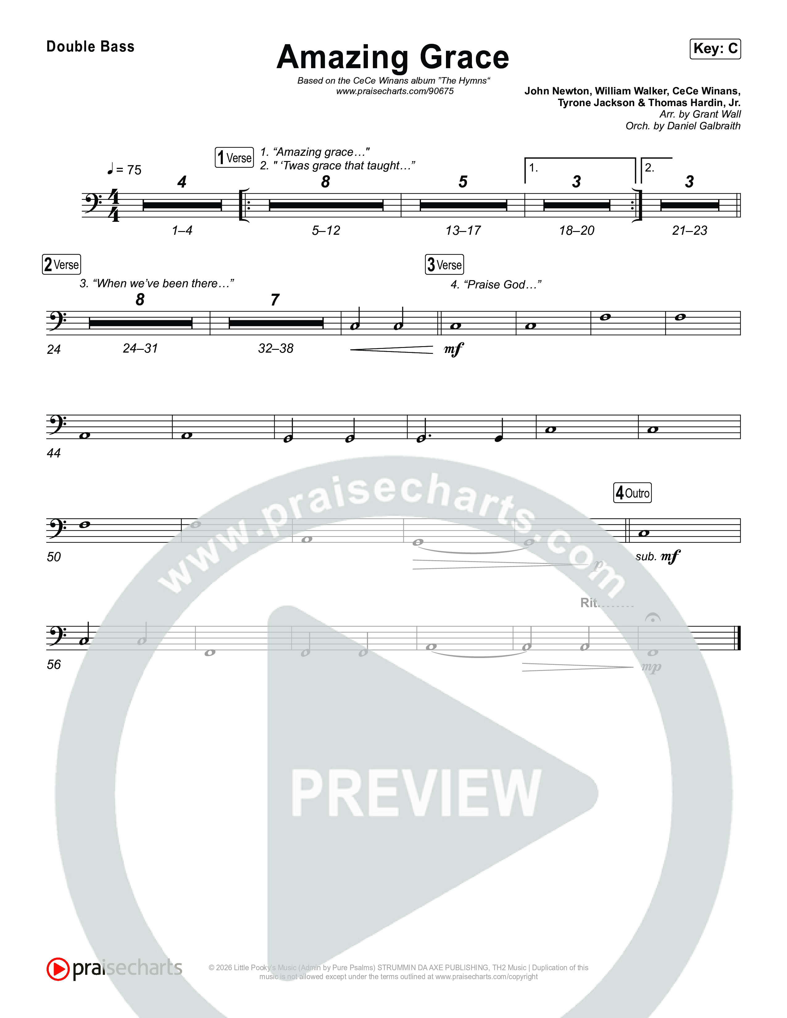 Amazing Grace String Bass (CeCe Winans)