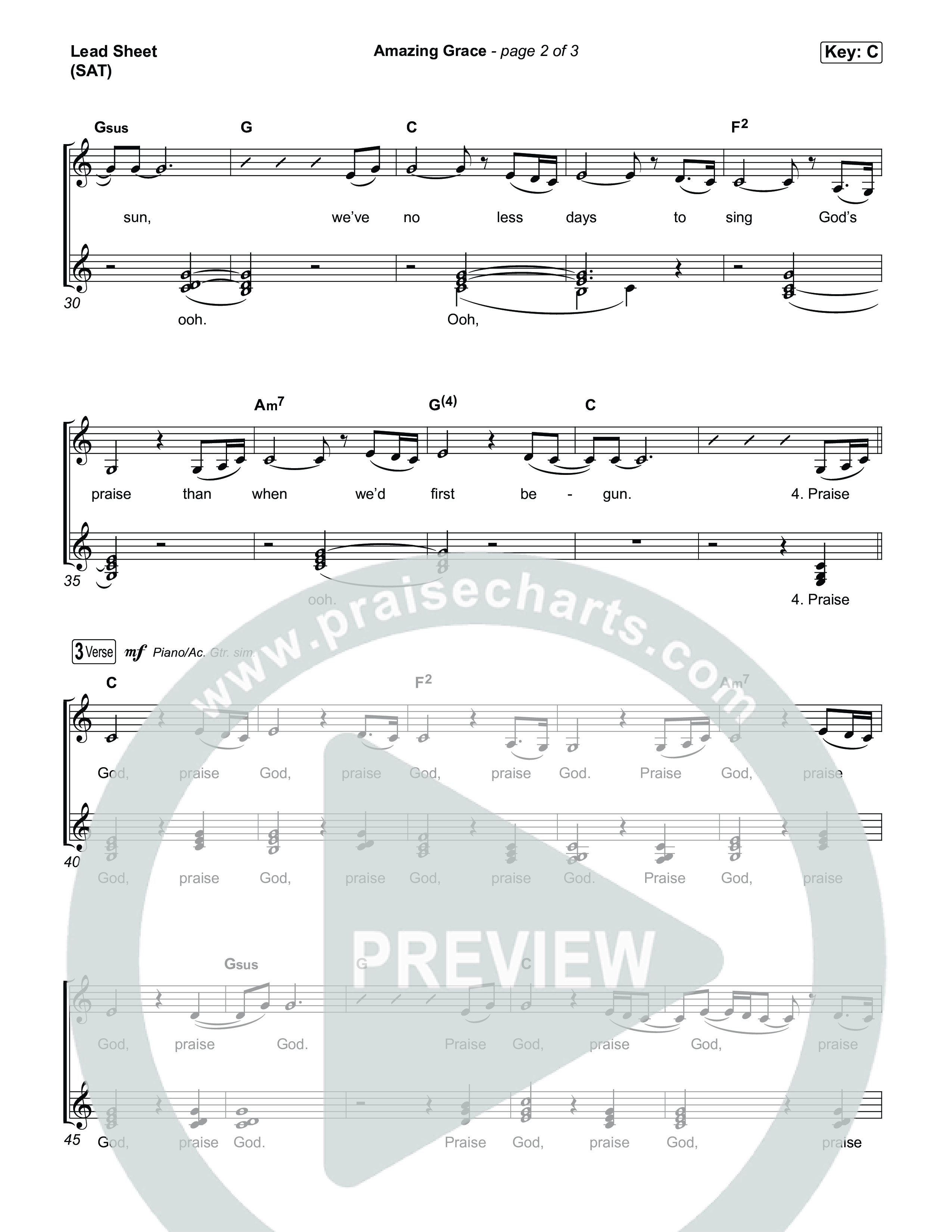 Amazing Grace Lead Sheet (SAT) (CeCe Winans)