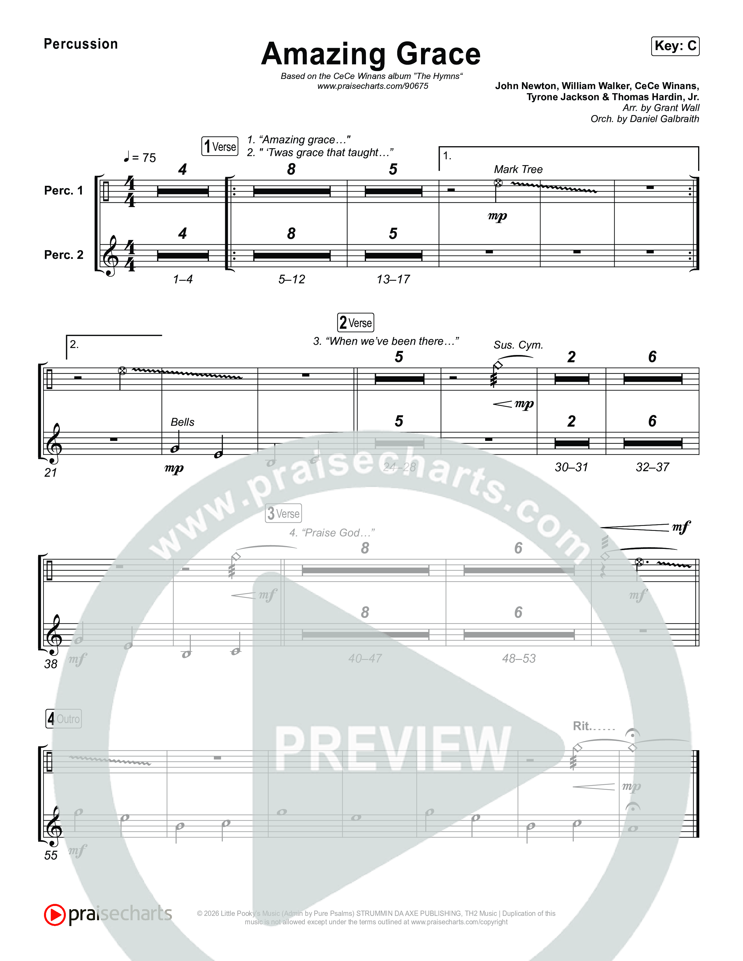 Amazing Grace Percussion (CeCe Winans)