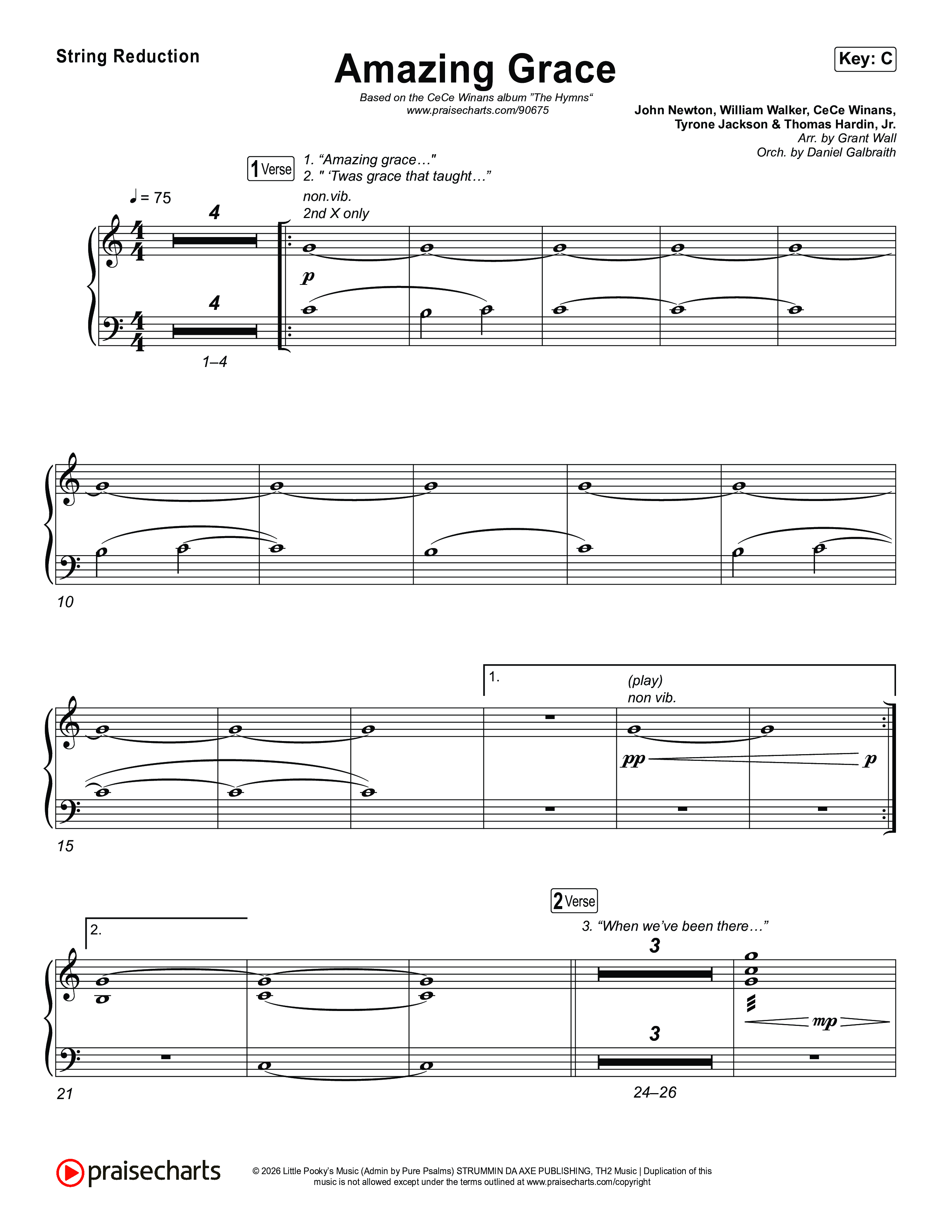 Amazing Grace String Reduction (CeCe Winans)