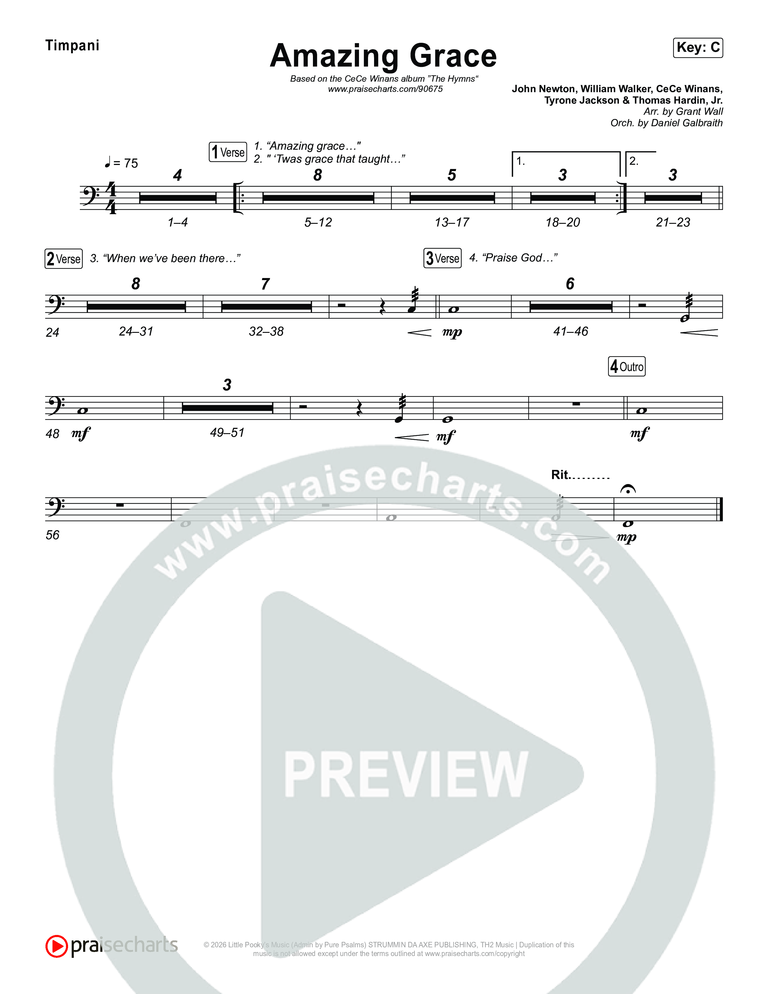 Amazing Grace Timpani (CeCe Winans)