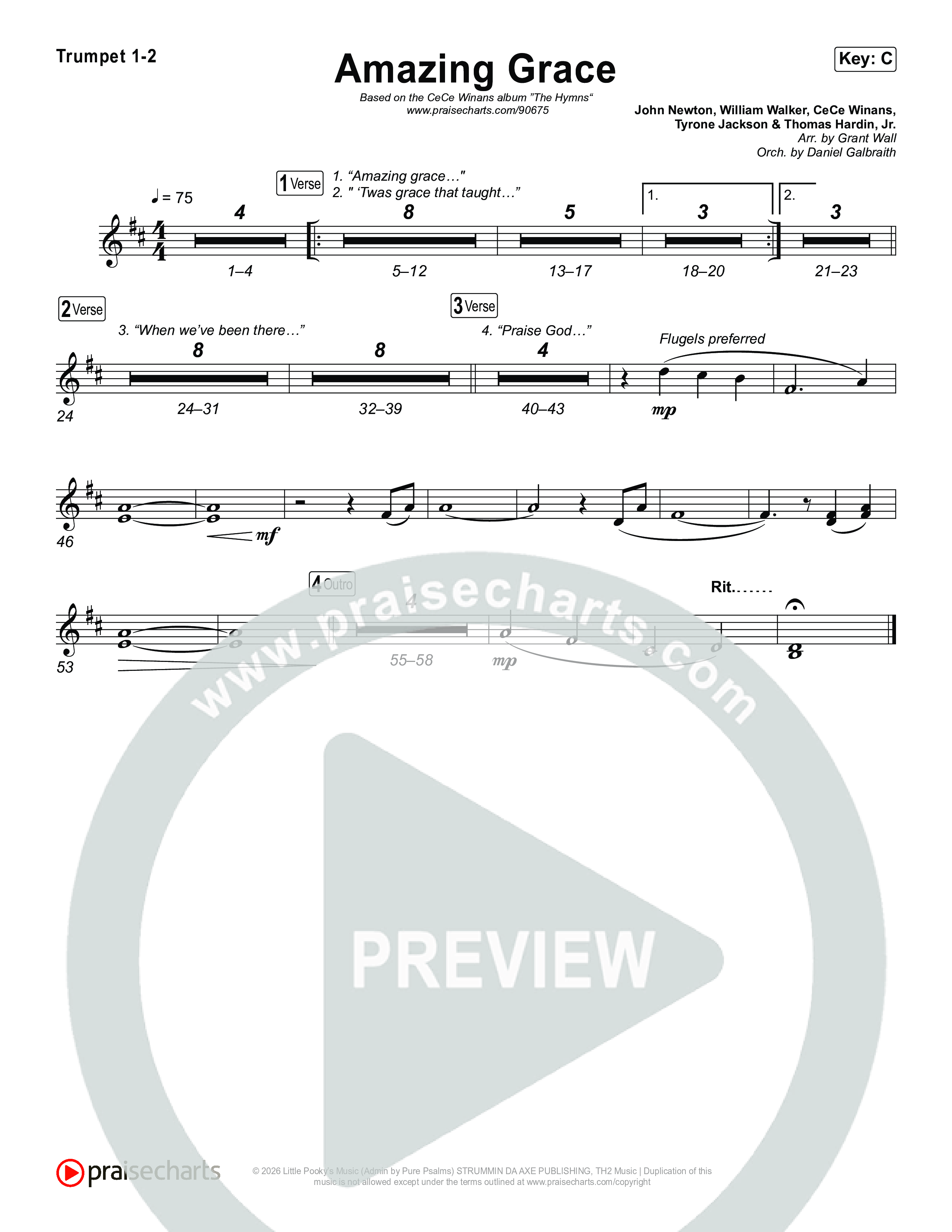 Amazing Grace Trumpet 1,2 (CeCe Winans)