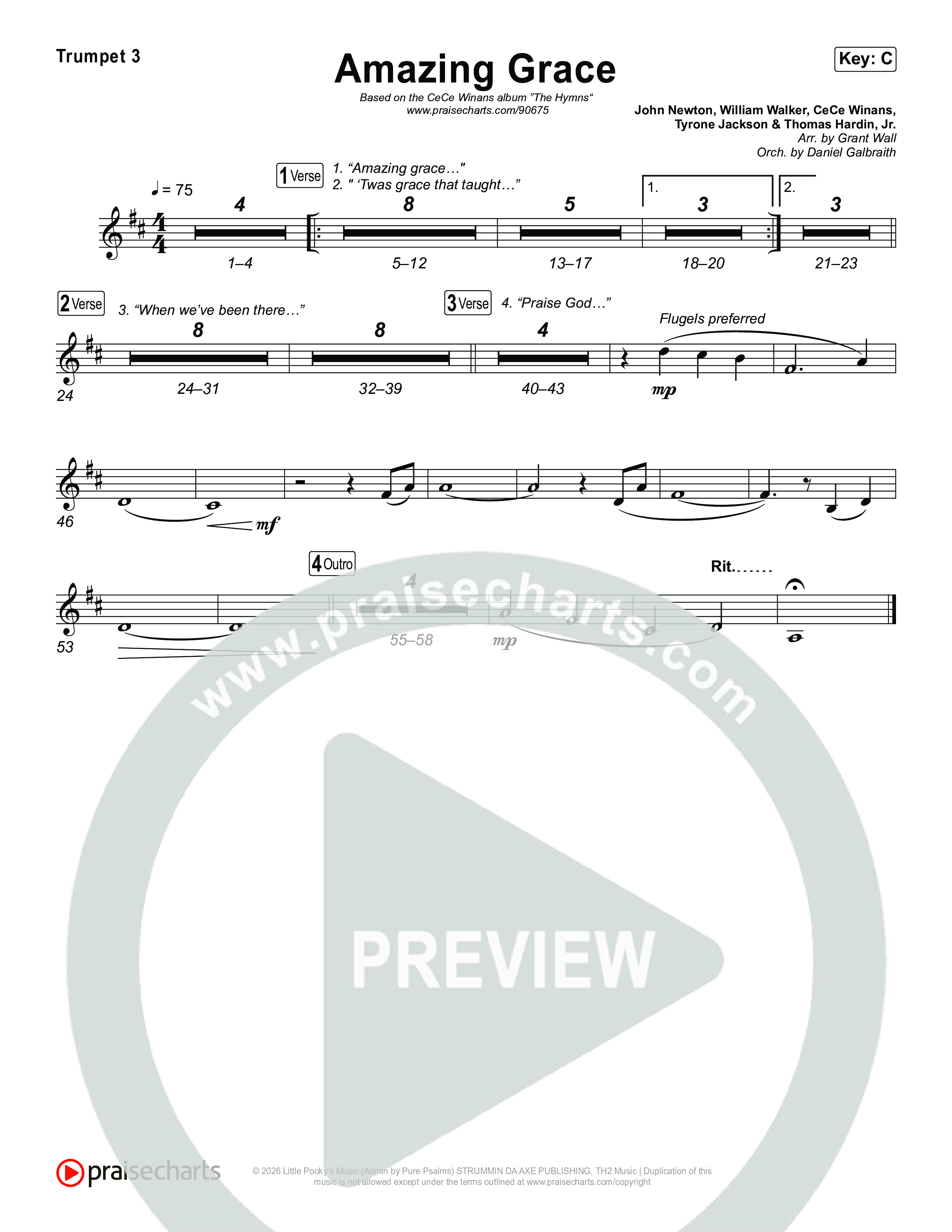 Amazing Grace Trumpet 3 (CeCe Winans)