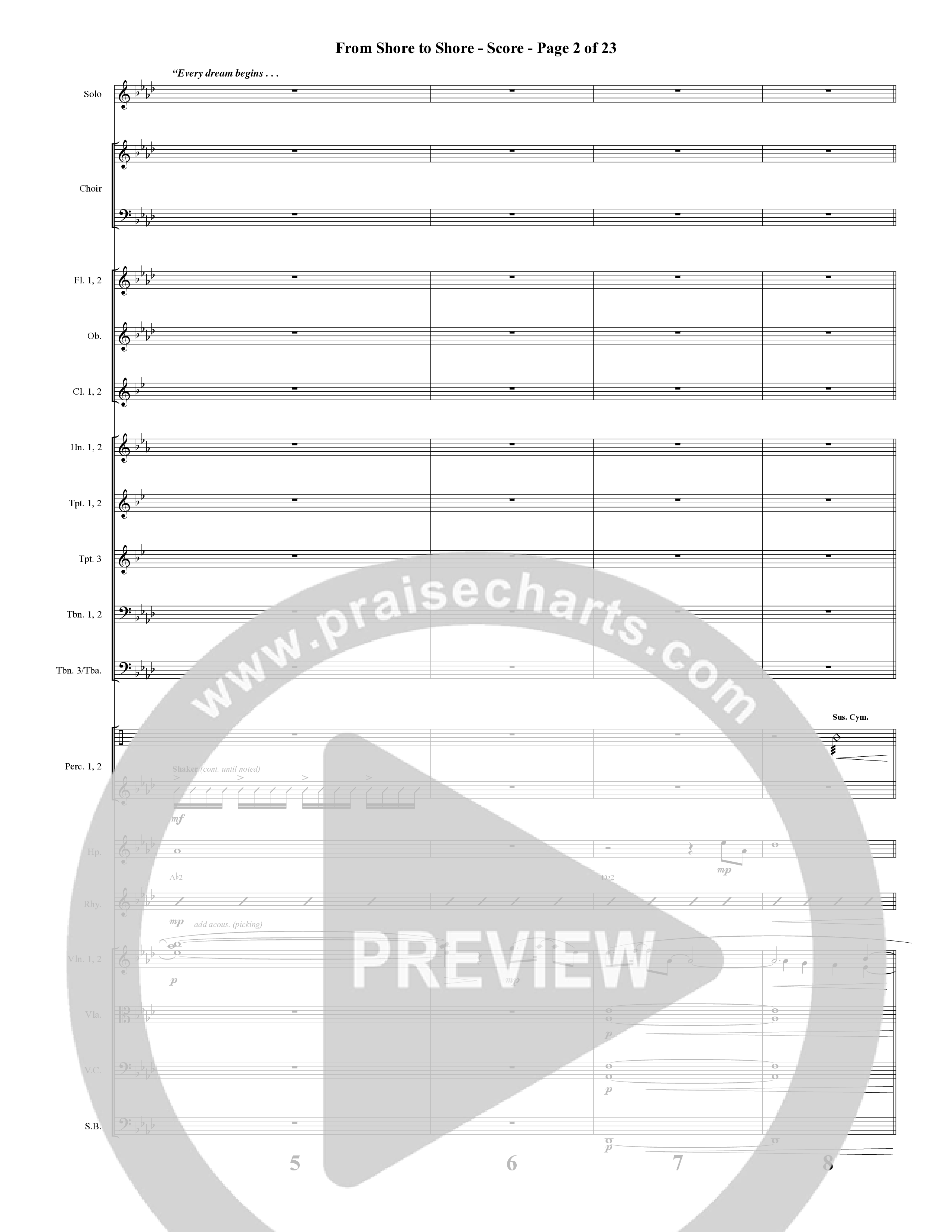 American Dreamers (10 Song Choral Collection) Song 3 (Orchestration) (Arr. Tony Wood / Arr. Cliff Duren)