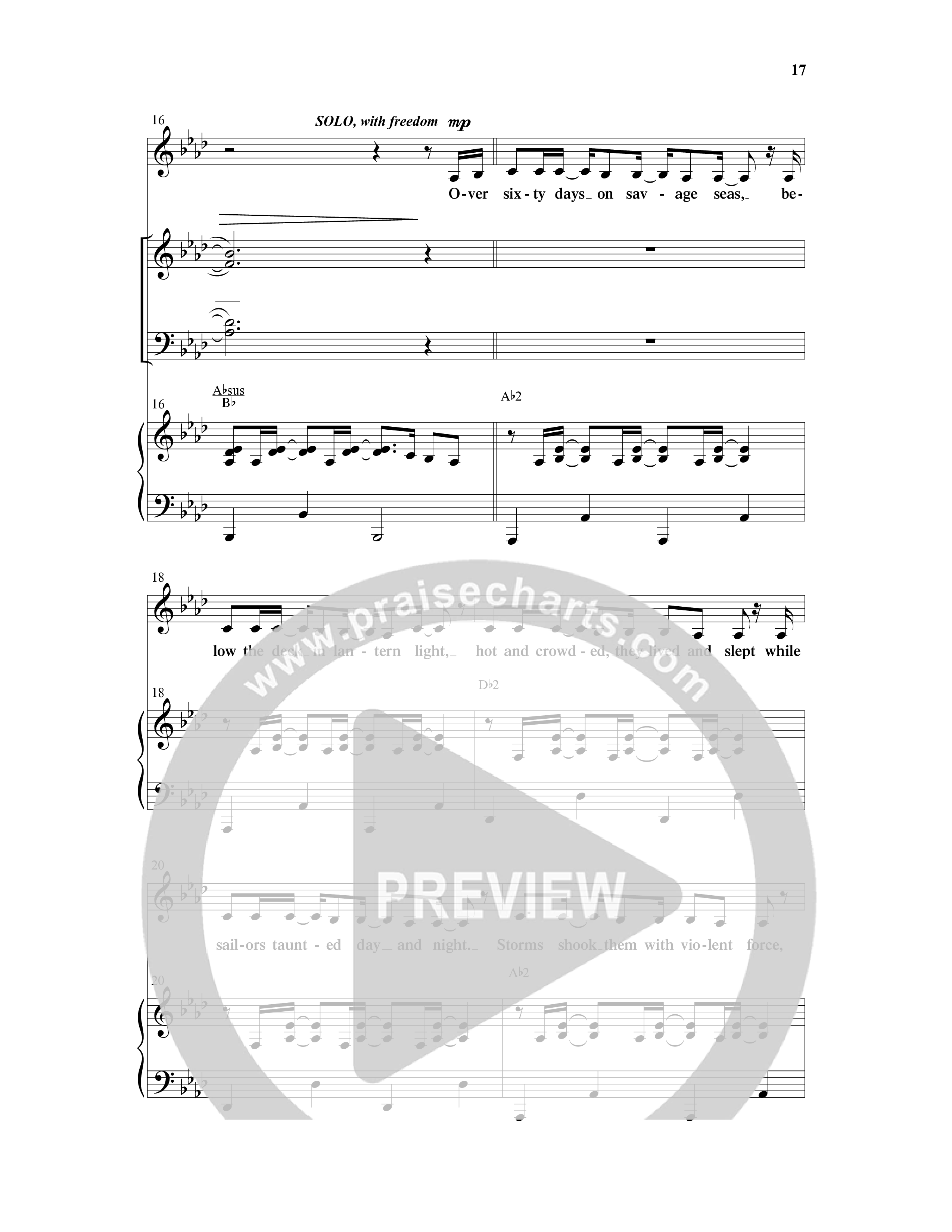 American Dreamers (10 Song Choral Collection) Song 3 (Piano SATB) (Arr. Tony Wood / Arr. Cliff Duren)