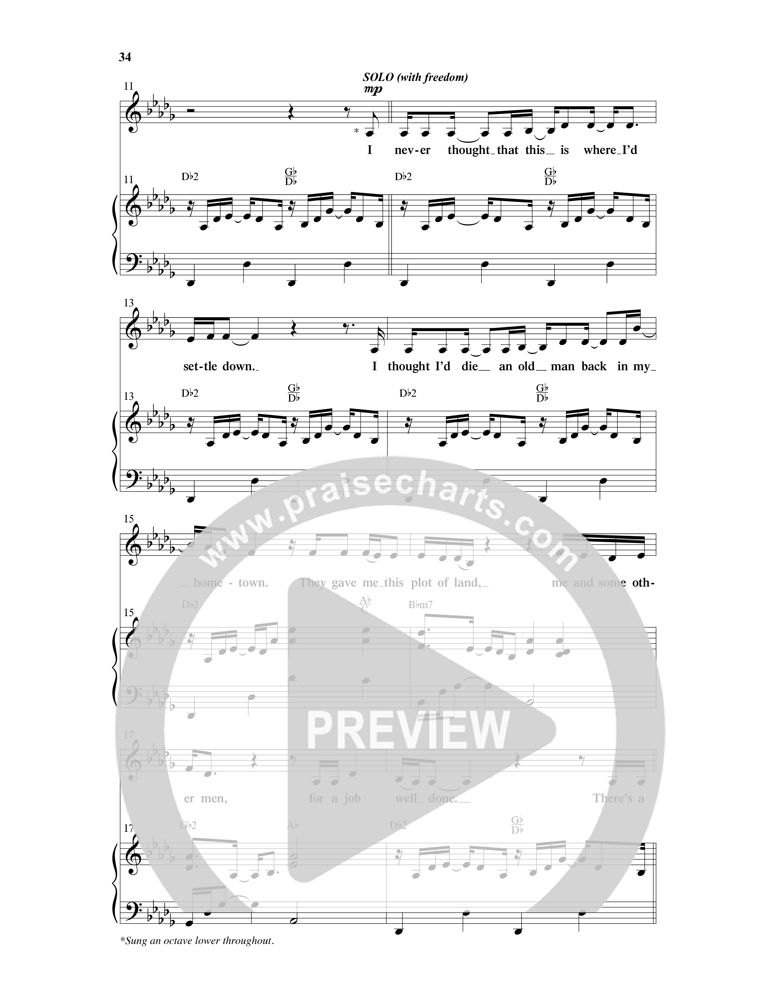 American Dreamers (10 Song Choral Collection) Song 4 (Piano SATB) (Arr. Tony Wood / Arr. Cliff Duren)