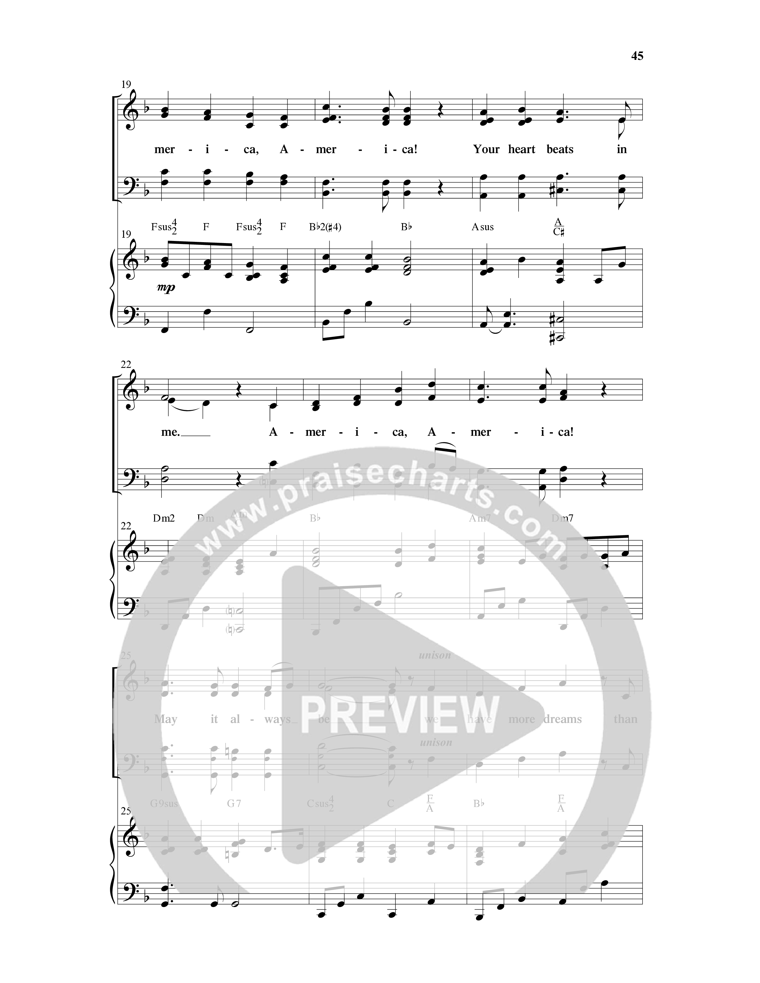 American Dreamers (10 Song Choral Collection) Song 5 (Piano SATB) (Arr. Tony Wood / Arr. Cliff Duren)