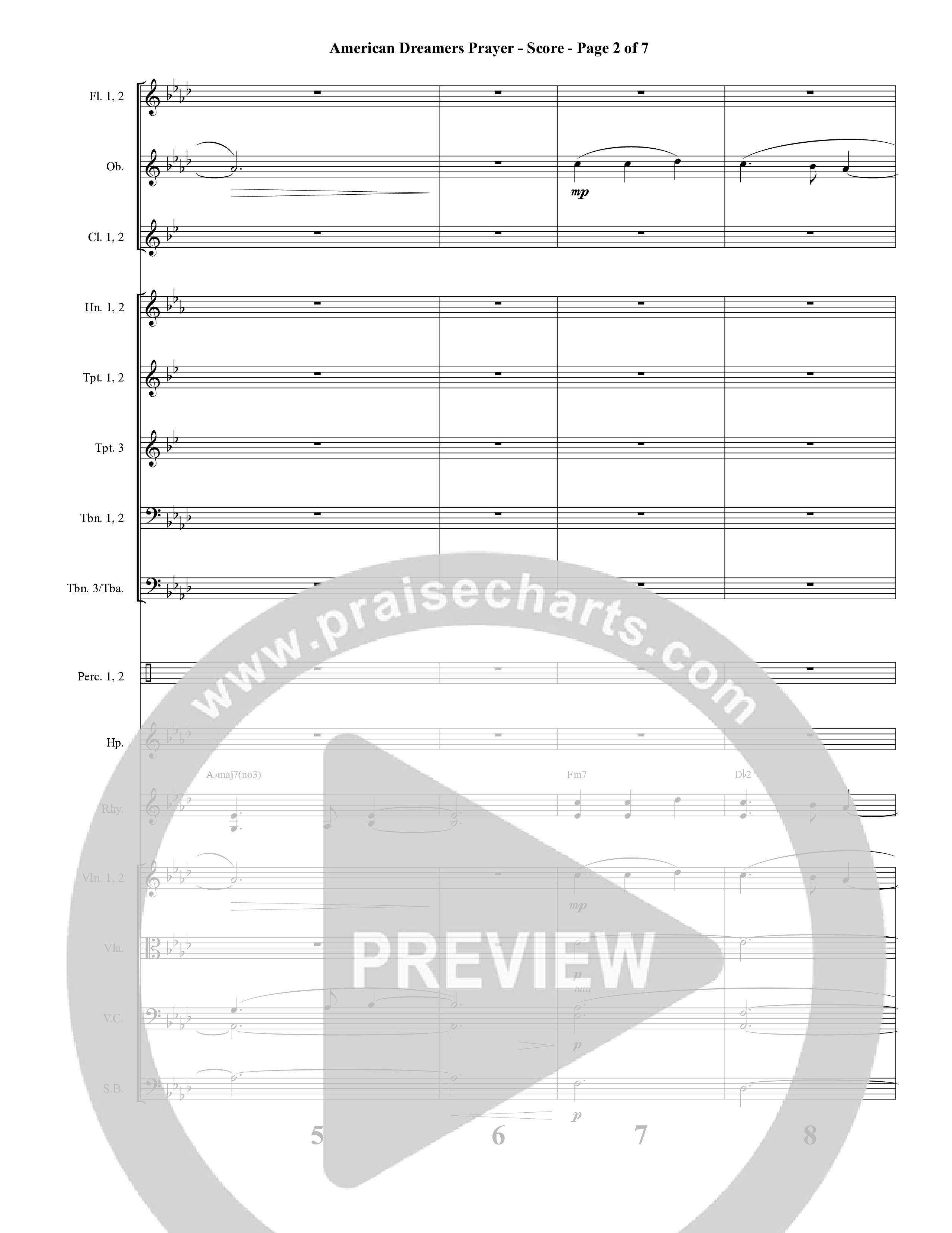 American Dreamers (10 Song Choral Collection) Song 6 (Orchestration) (Arr. Tony Wood / Arr. Cliff Duren)