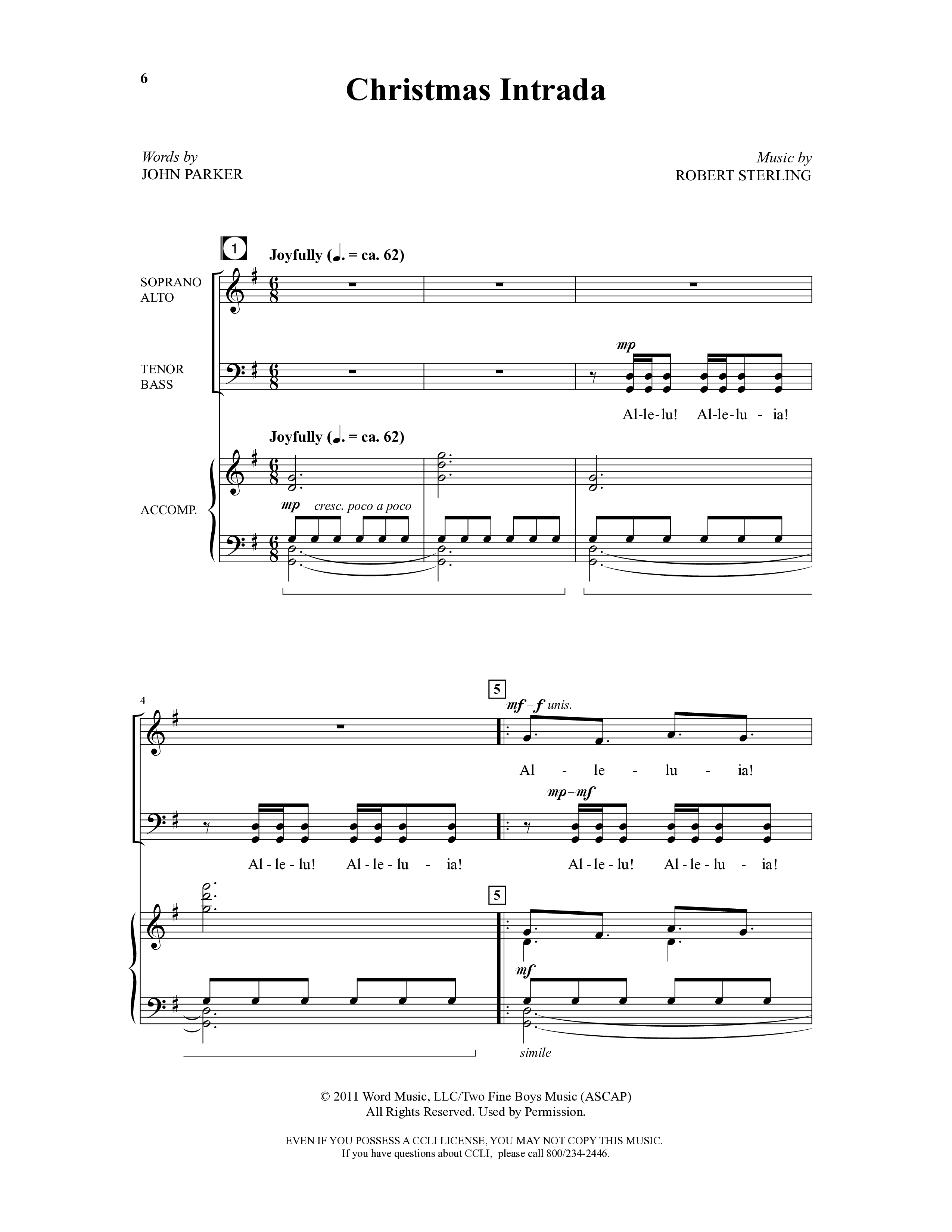 There Is A Rose (5 Song Choral Collection) Song 1 (Piano SATB) (Arr. Robert Sterling / Arr. John Parker)