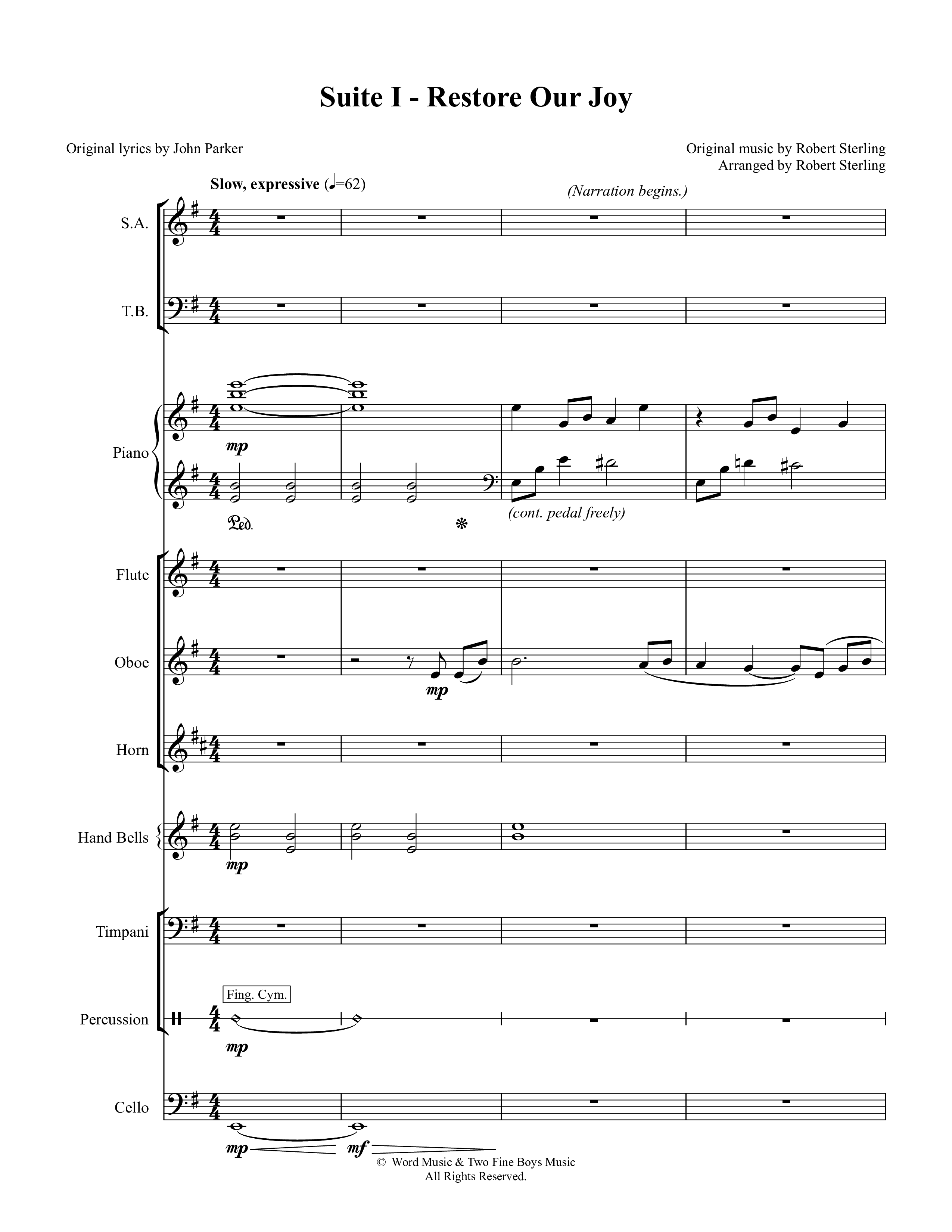 There Is A Rose (5 Song Choral Collection) Song 2 (Orchestration) (Arr. Robert Sterling / Arr. John Parker)