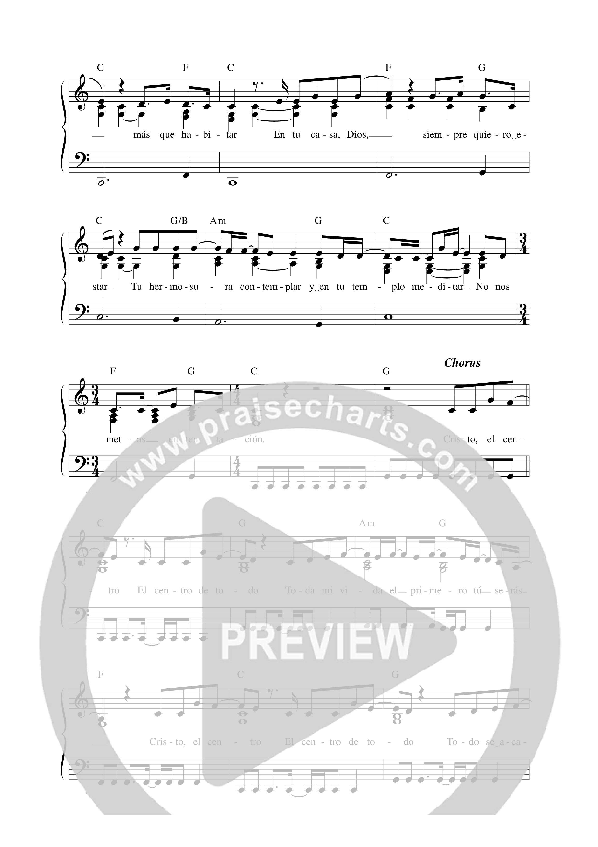 No nos metas en tentación Lead Sheet Melody (Música Más Vida)