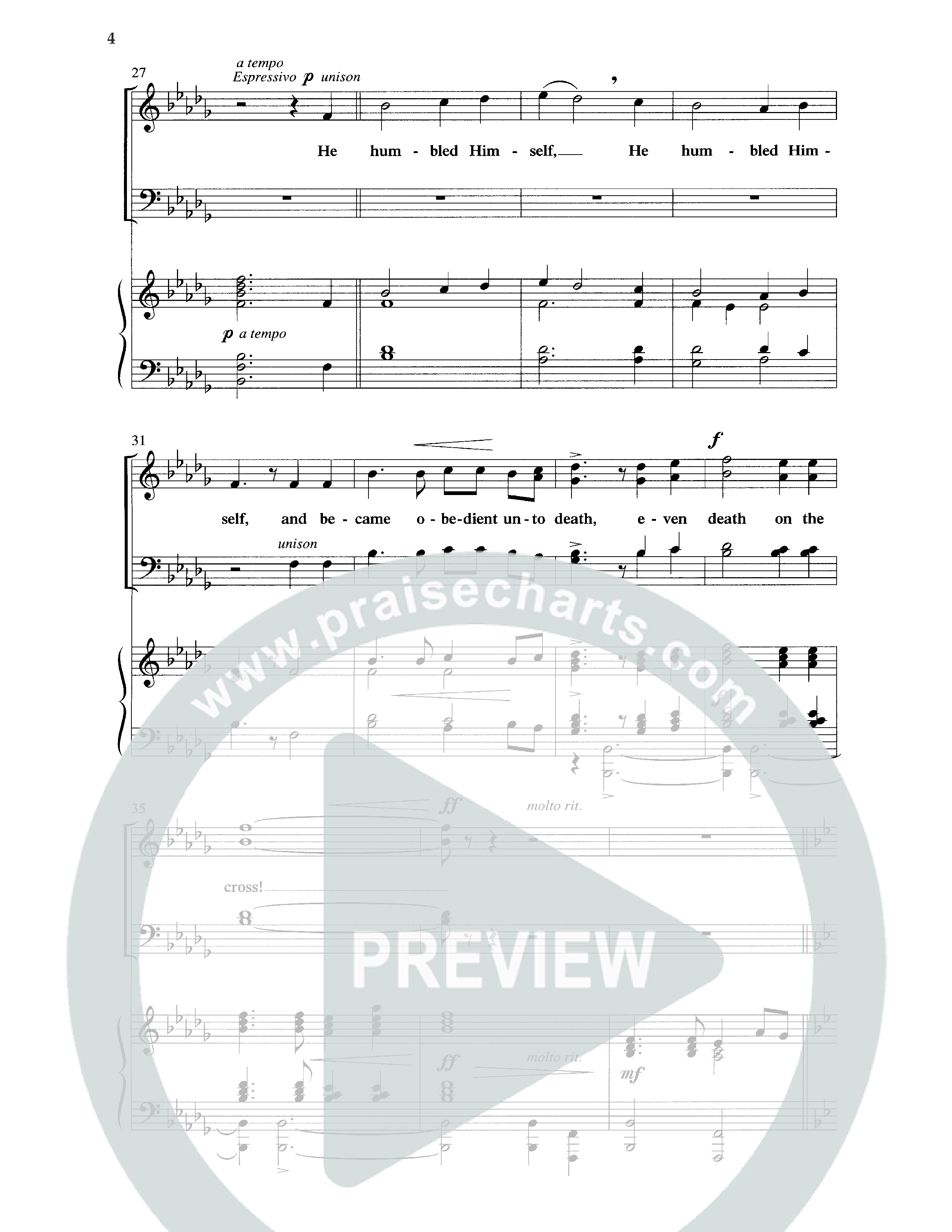 At The Name Of Jesus (Choral Anthem SATB) Anthem (SATB/Piano) (Word Music Choral / Edson Dickinson)