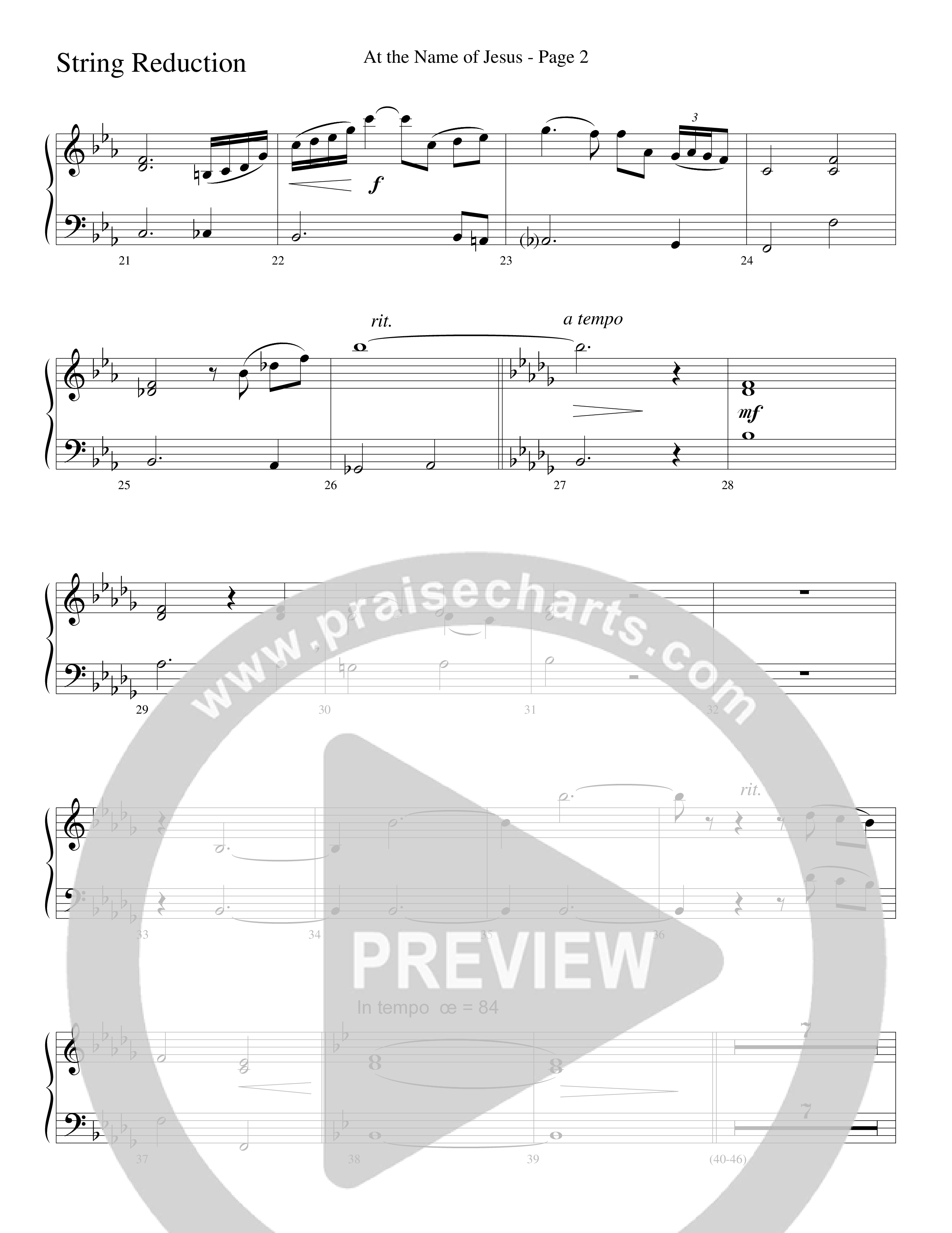 At The Name Of Jesus (Choral Anthem SATB) String Reduction (Word Music Choral / Edson Dickinson)