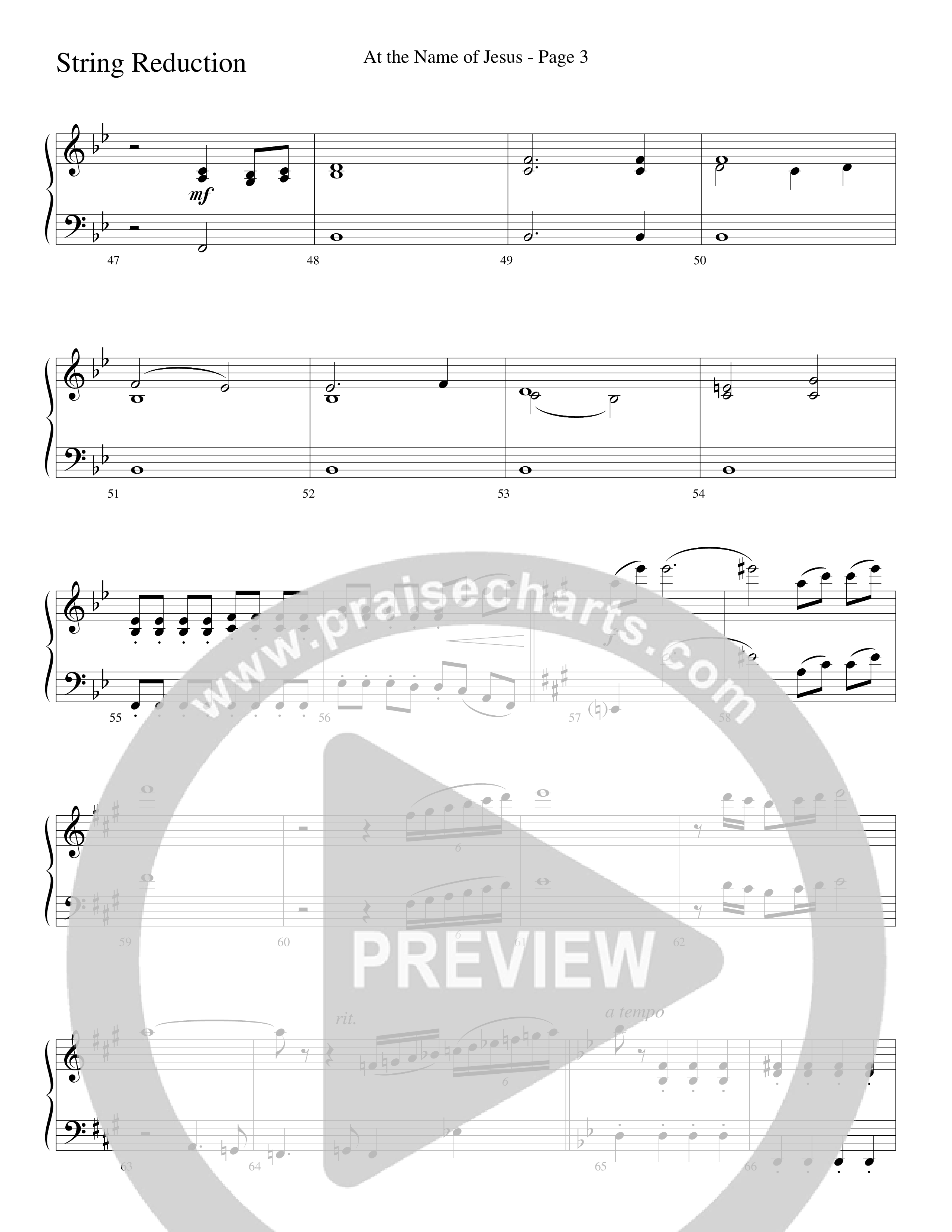 At The Name Of Jesus (Choral Anthem SATB) String Reduction (Word Music Choral / Edson Dickinson)