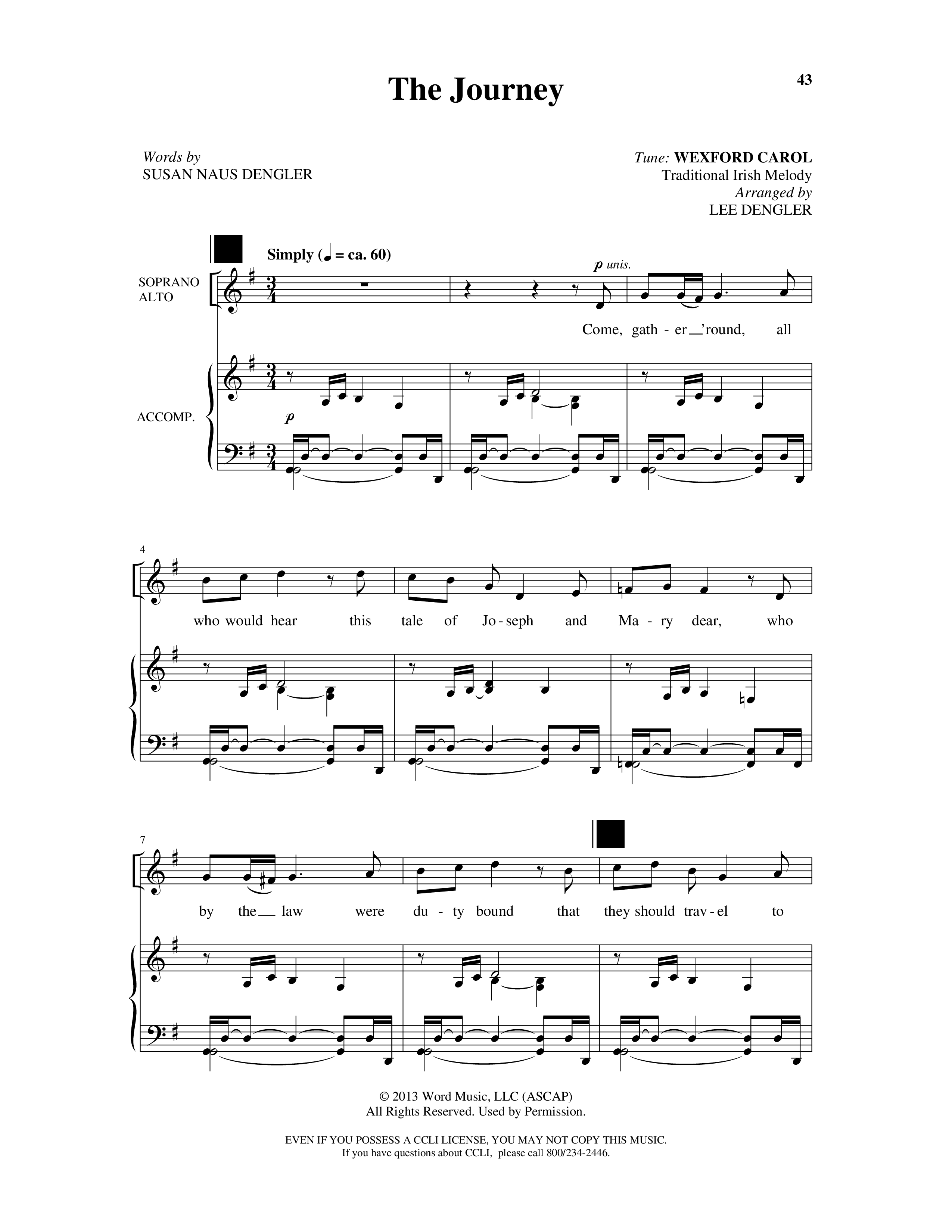 On This Shining Night (7 Song Choral Collection) Song 3 (Piano SATB) (Arr. Lee Dengler / Arr. Susan Naus Dengler / Orch. Phillip Keveren)