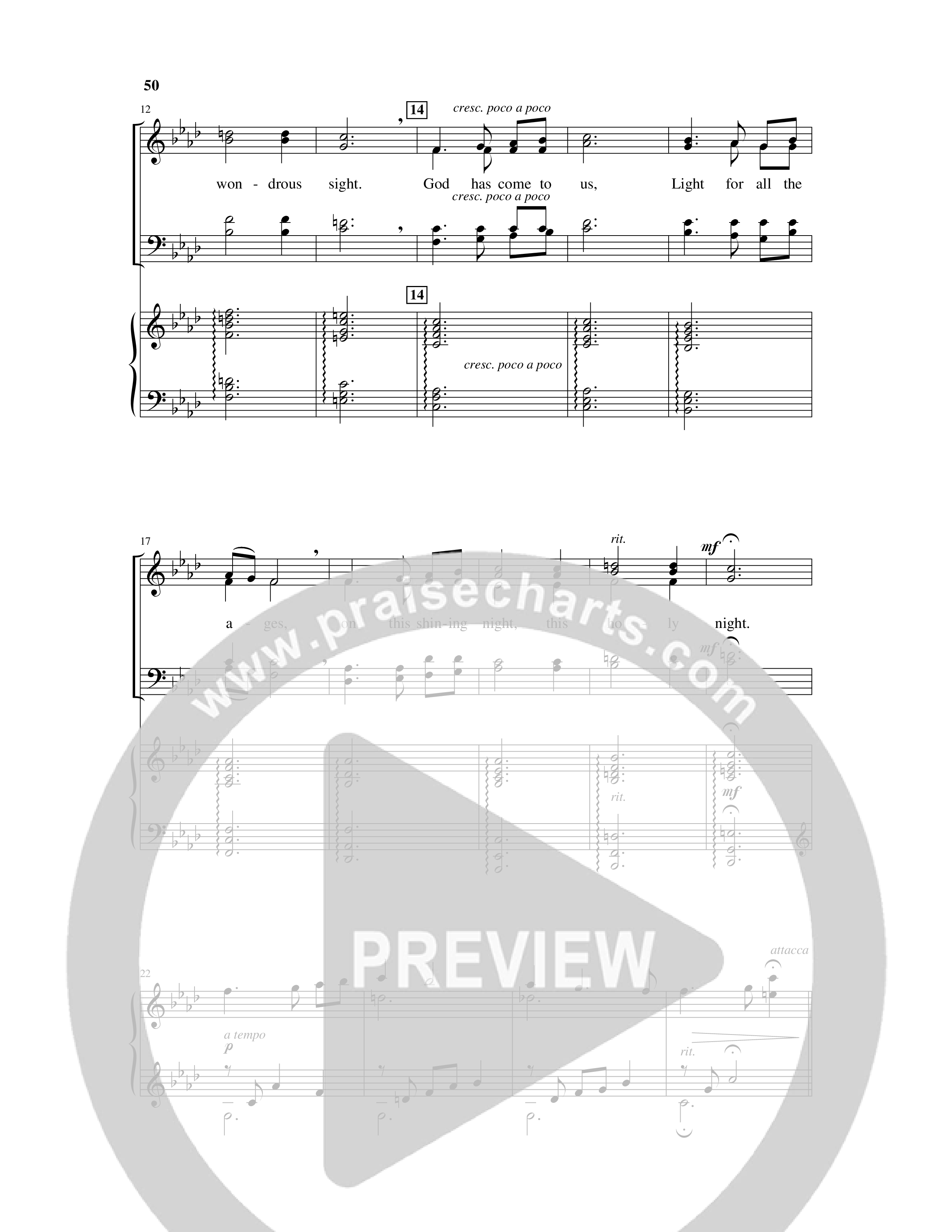 On This Shining Night (7 Song Choral Collection) Song 4 (Piano SATB) (Arr. Lee Dengler / Arr. Susan Naus Dengler / Orch. Phillip Keveren)