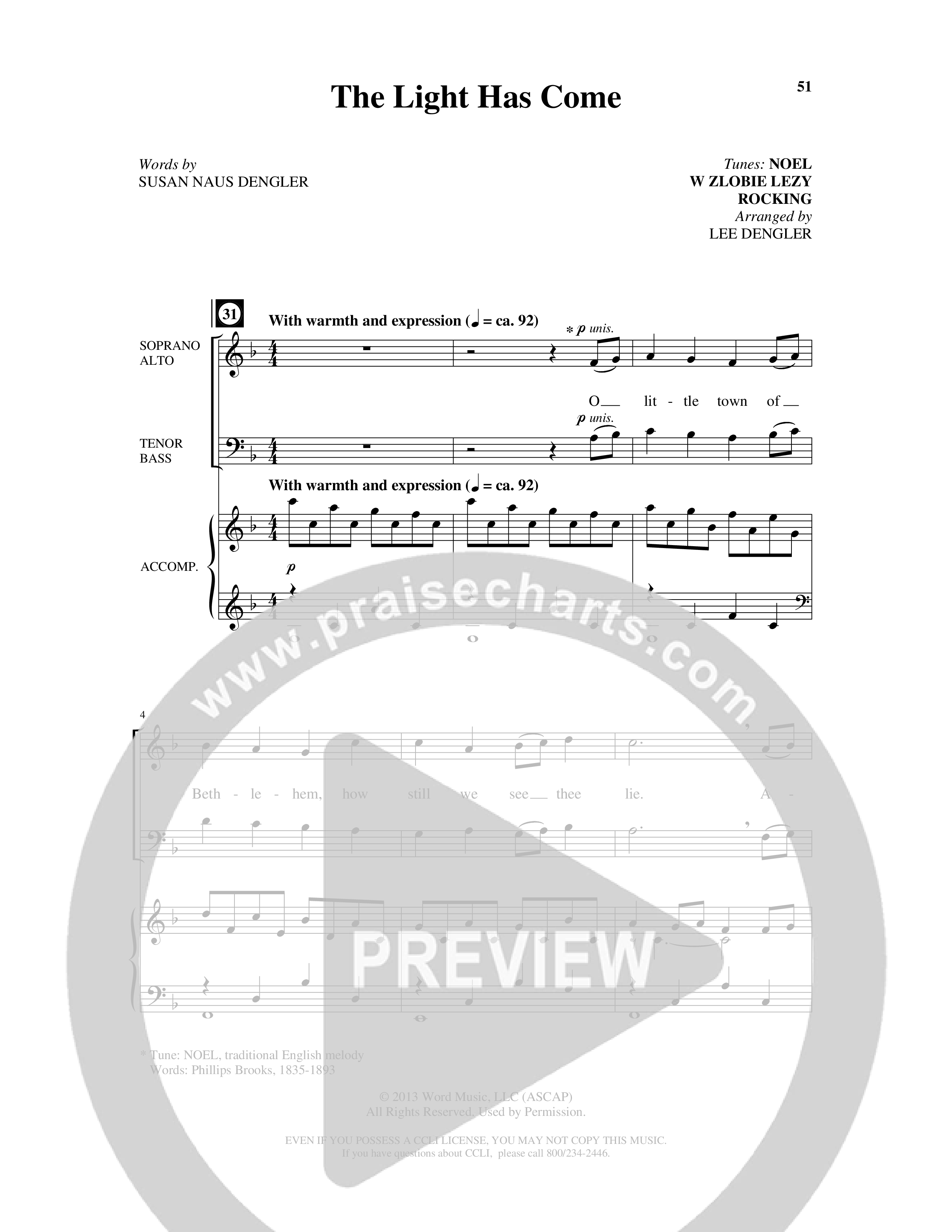 On This Shining Night (7 Song Choral Collection) Song 4 (Piano SATB) (Arr. Lee Dengler / Arr. Susan Naus Dengler / Orch. Phillip Keveren)