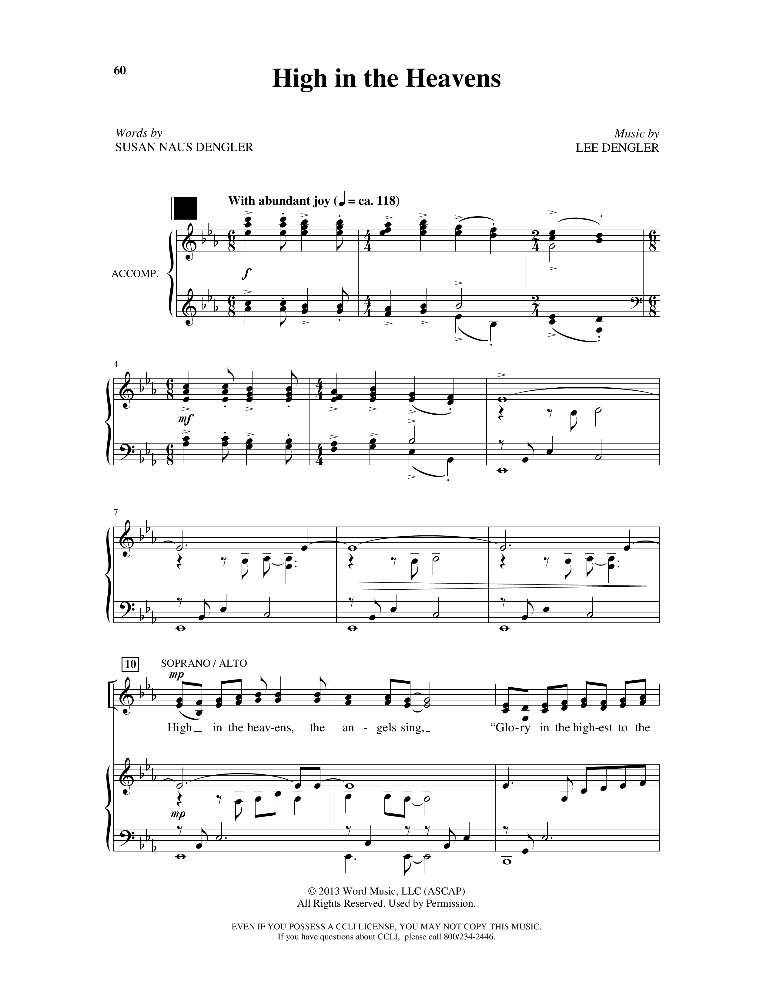 On This Shining Night (7 Song Choral Collection) Song 5 (Piano SATB) (Arr. Lee Dengler / Arr. Susan Naus Dengler / Orch. Phillip Keveren)