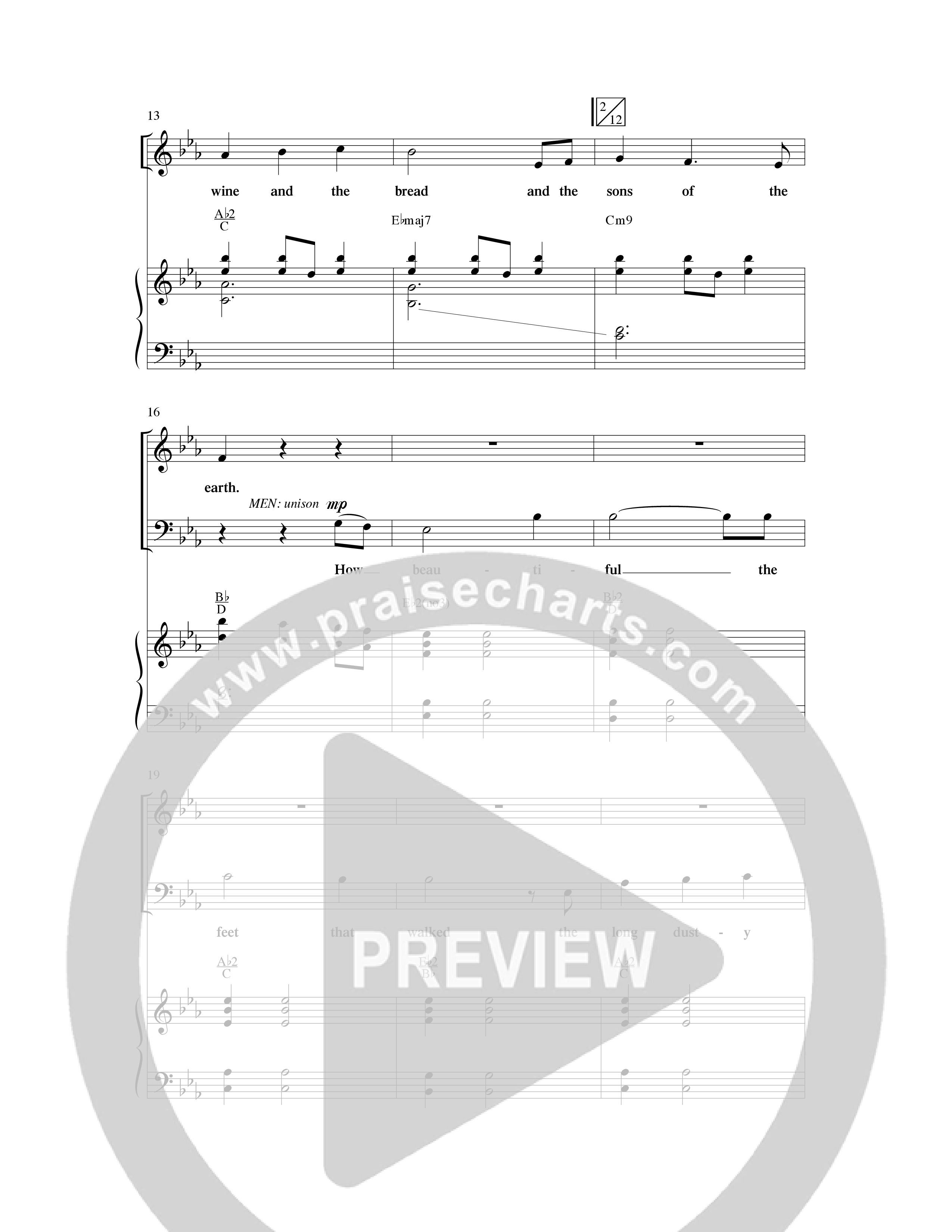 How Beautiful (Choral Anthem SATB) Anthem (SATB/Piano) (Word Music Choral / Arr. Bruce Greer)