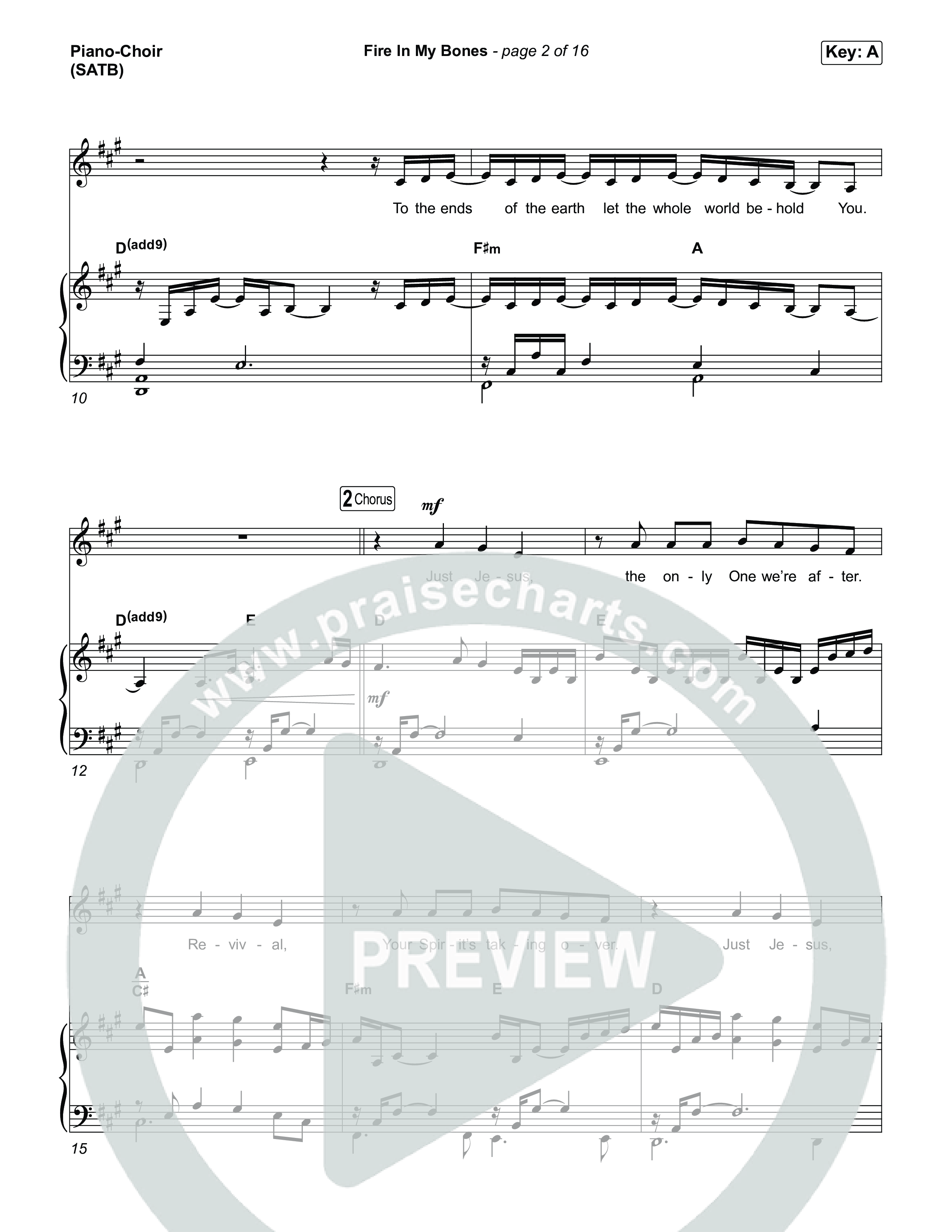 Fire In My Bones Piano/Vocal (SATB) (Tiffany Hudson)